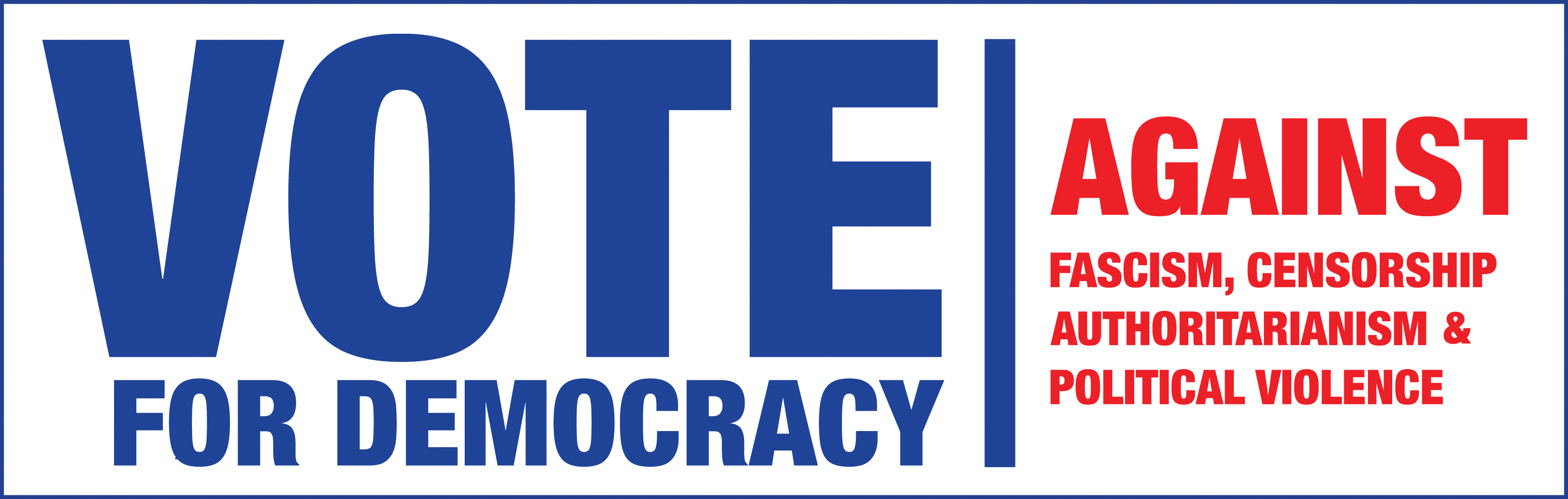 Vote for democracy sticker