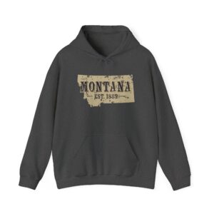 Montana Est. 1889 Hoodie – Vintage State Map Pullover