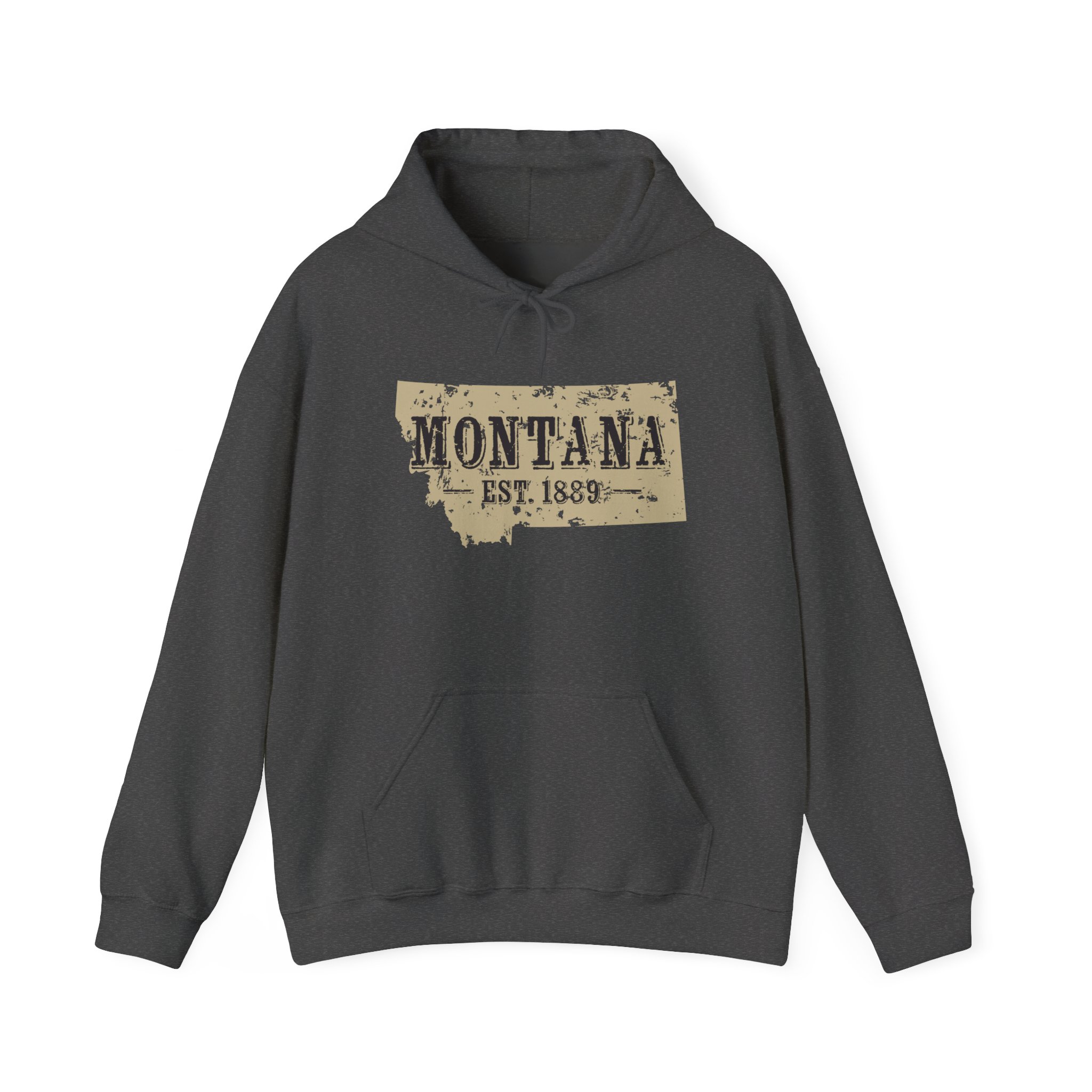 Montana Est. 1889 Hoodie – Vintage State Map Pullover