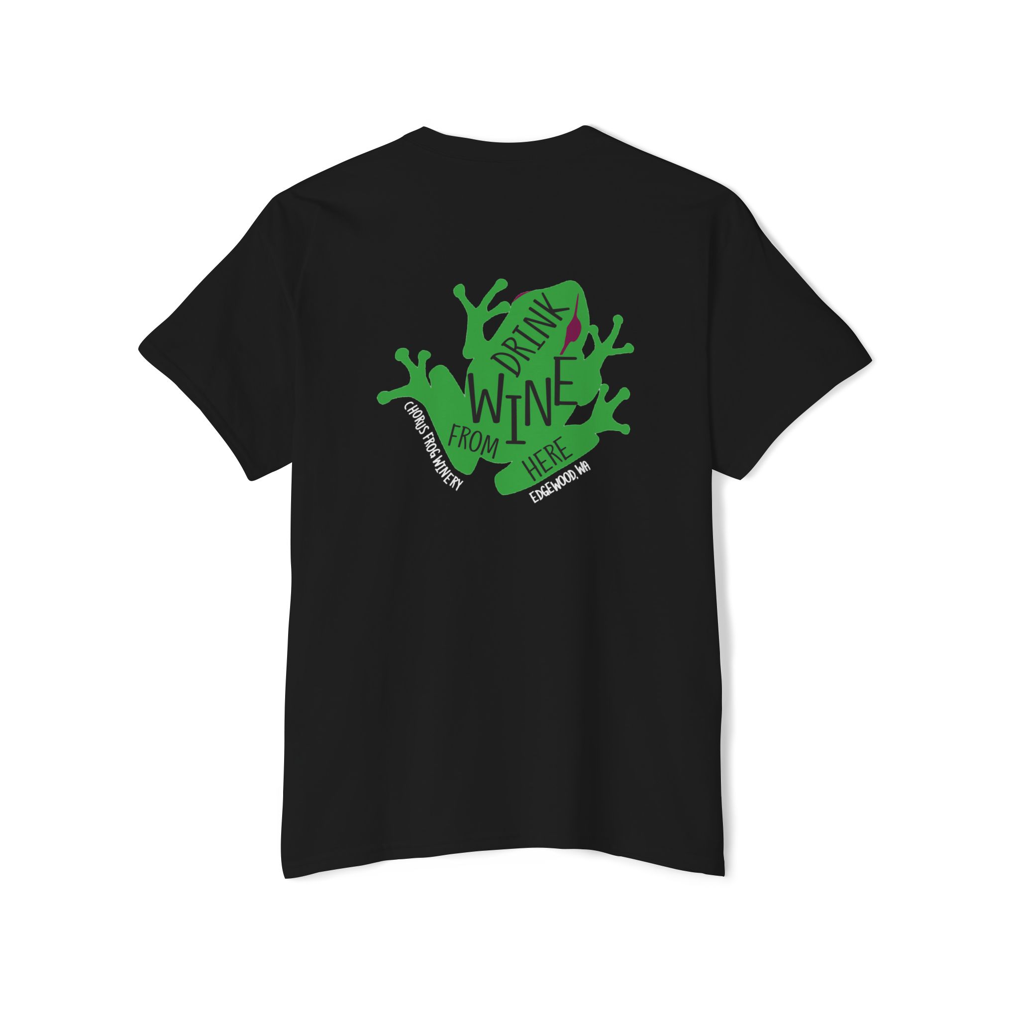 Pocket Tee — 'Drink Wine From Here' Chorus Frog Winery Graphic T‑Shirt - Image 17