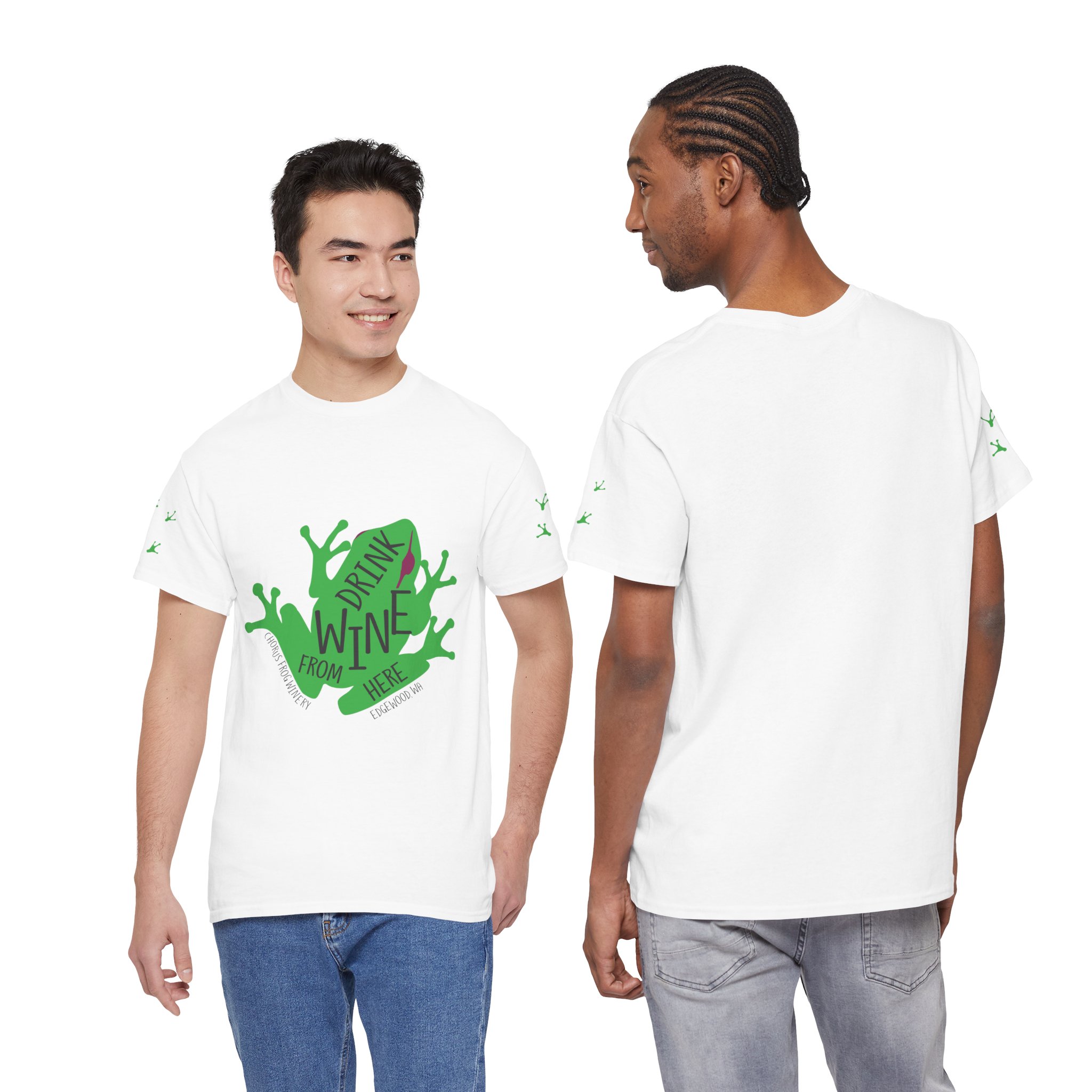 Drink Wine From Here T-Shirt | Vine Splash Graphic Tee - Image 5