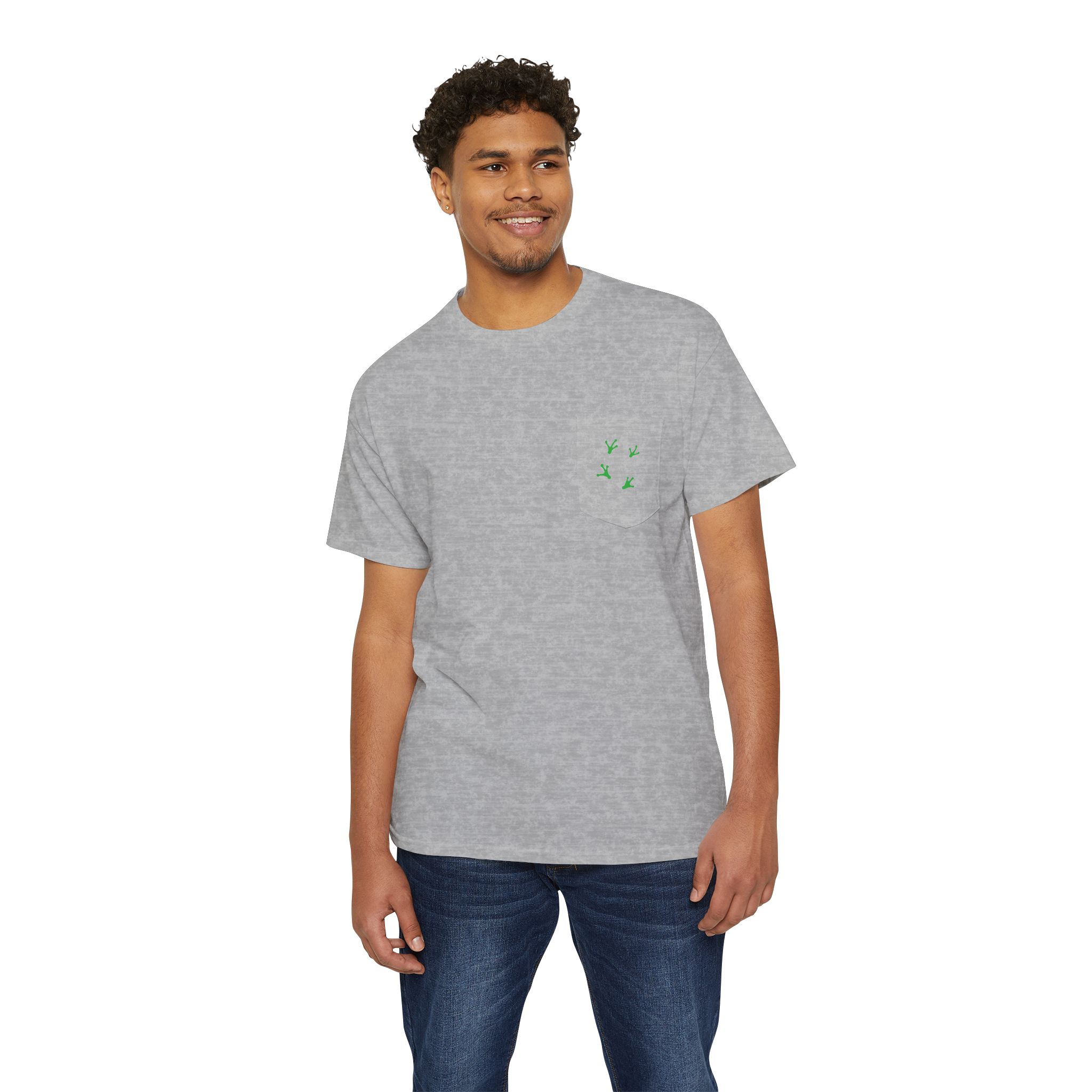 Pocket Tee — 'Drink Wine From Here' Chorus Frog Winery Graphic T‑Shirt - Image 13