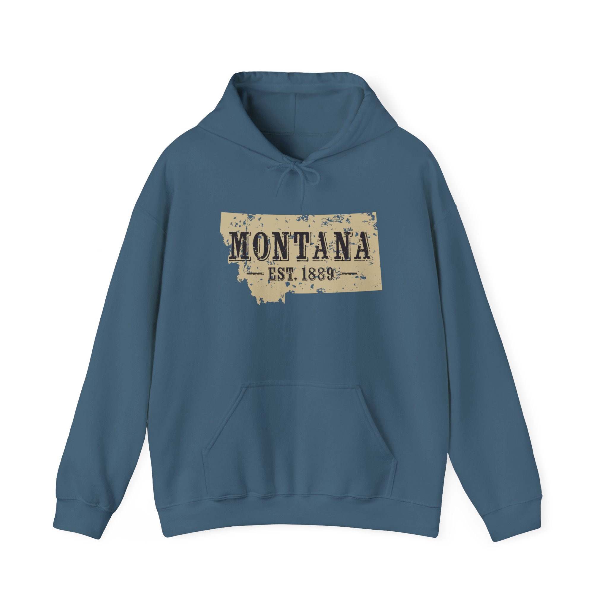 Montana Est. 1889 Hoodie – Vintage State Map Pullover - Image 24