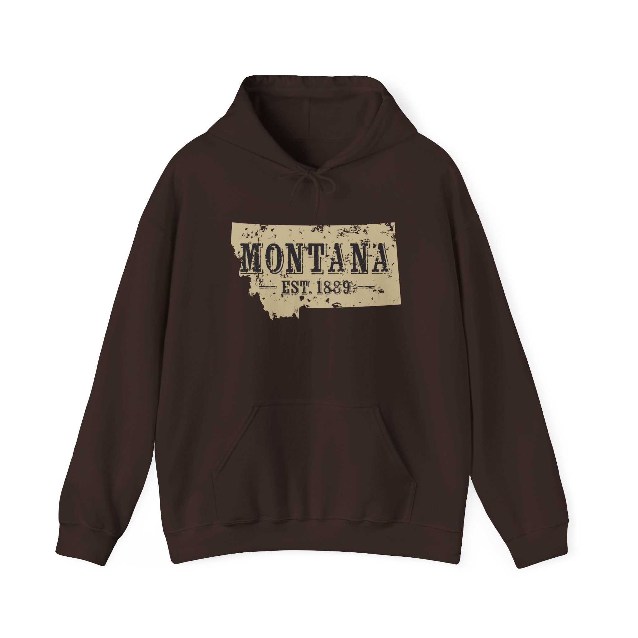 Montana Est. 1889 Hoodie – Vintage State Map Pullover - Image 33