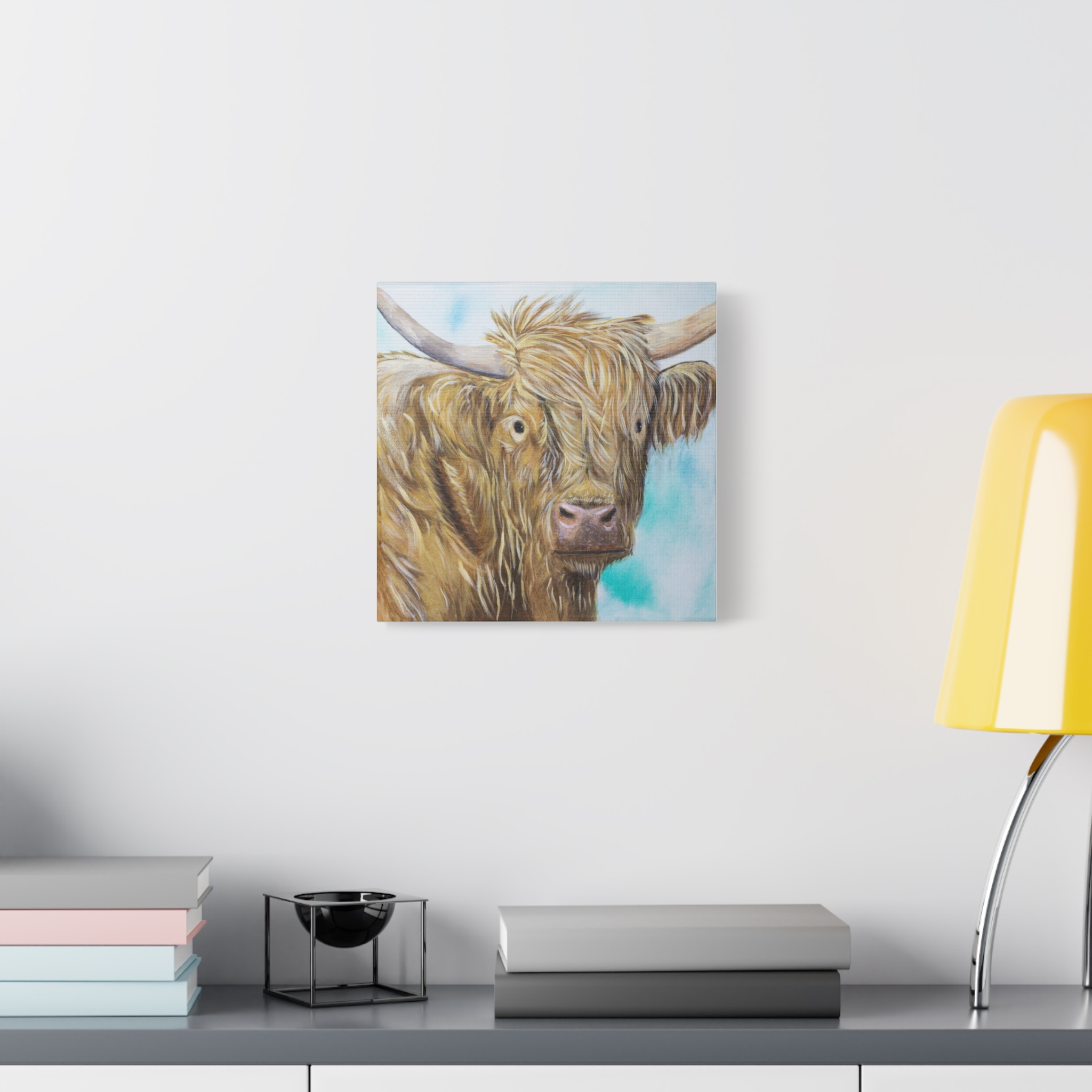 Highland Cow Canvas Print — Rustic Farmhouse Animal Wall Art - Image 2