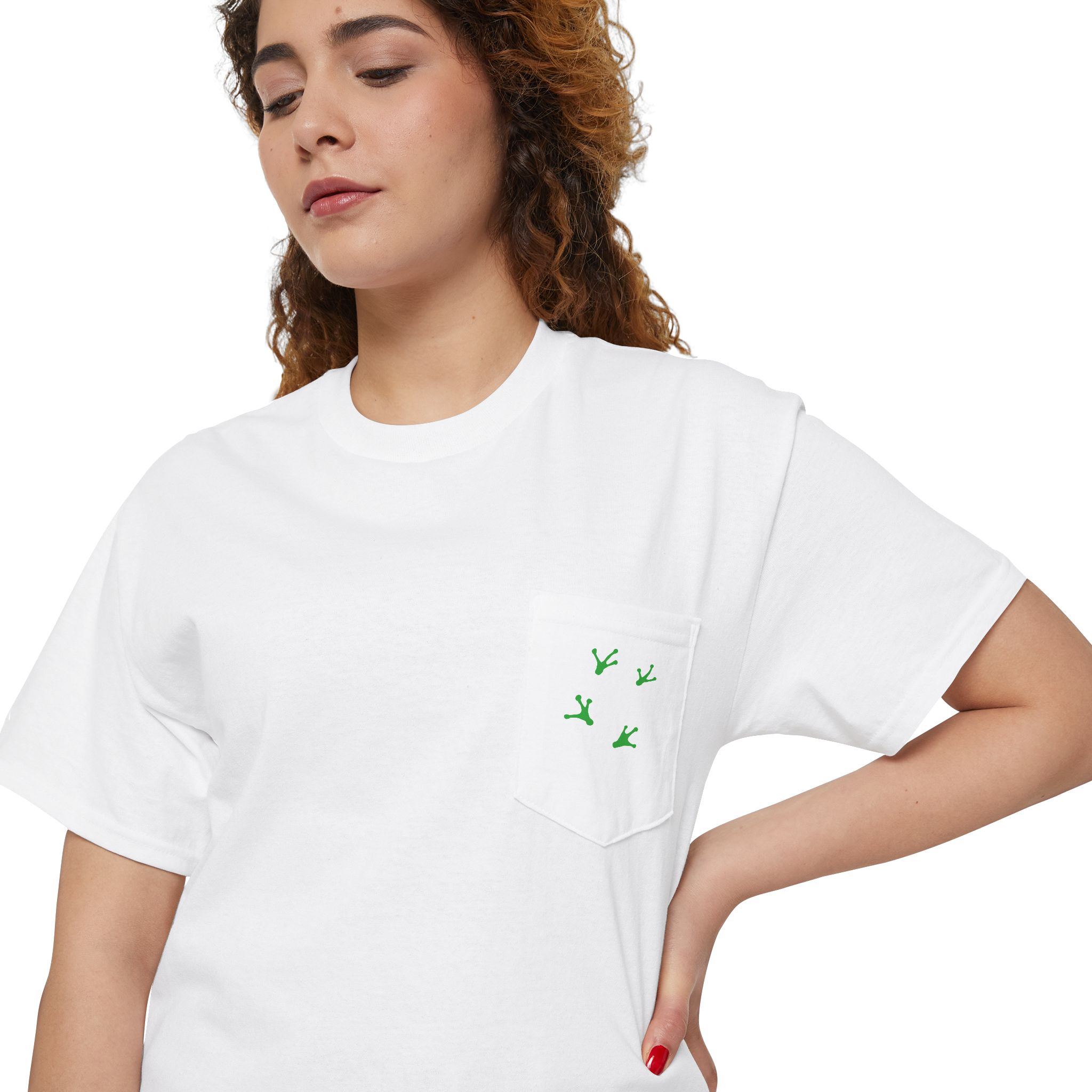 Pocket Tee — 'Drink Wine From Here' Chorus Frog Winery Graphic T‑Shirt - Image 5