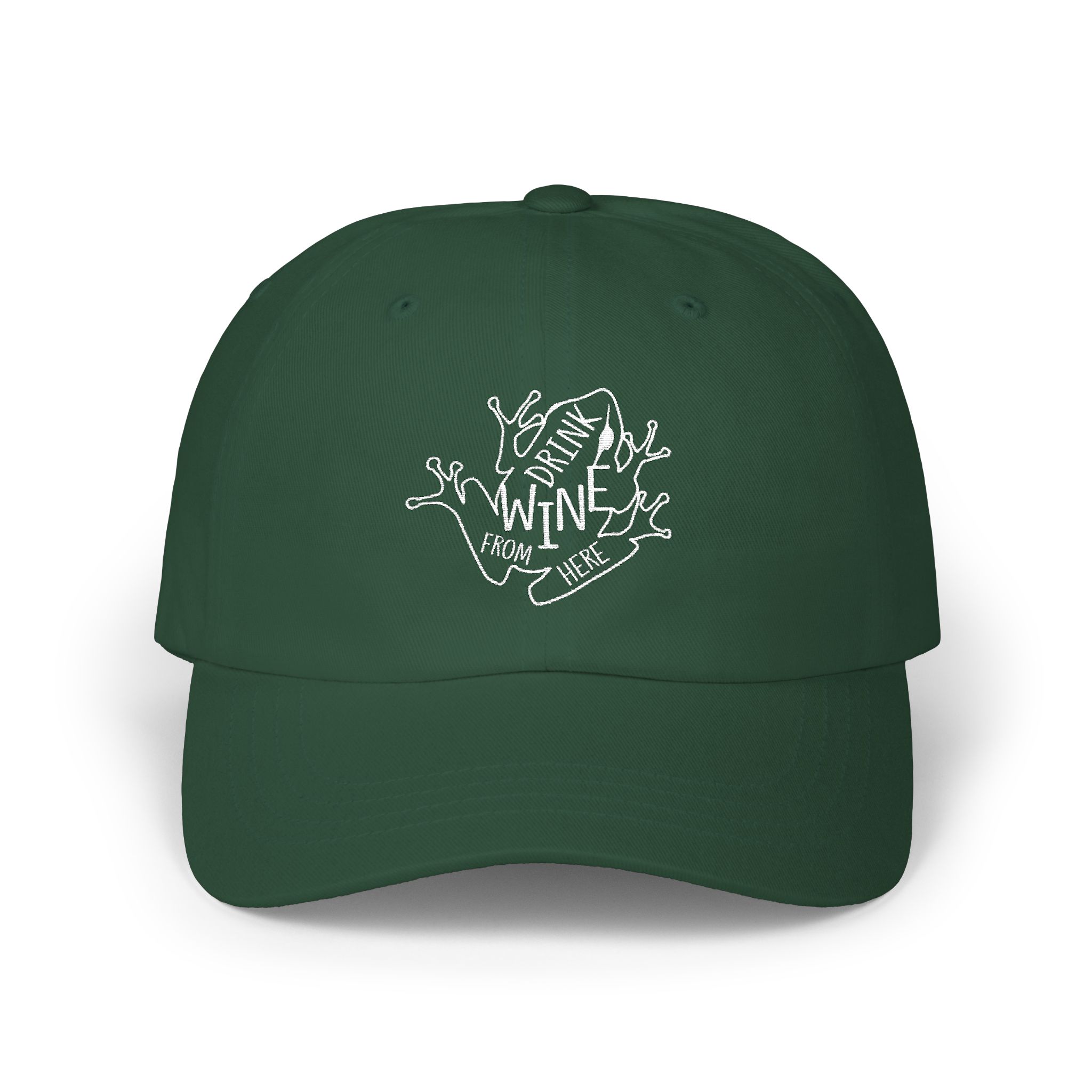 Dad Cap — Drink Wine From Here Chorus Frog Winery in Embroidery - Image 5