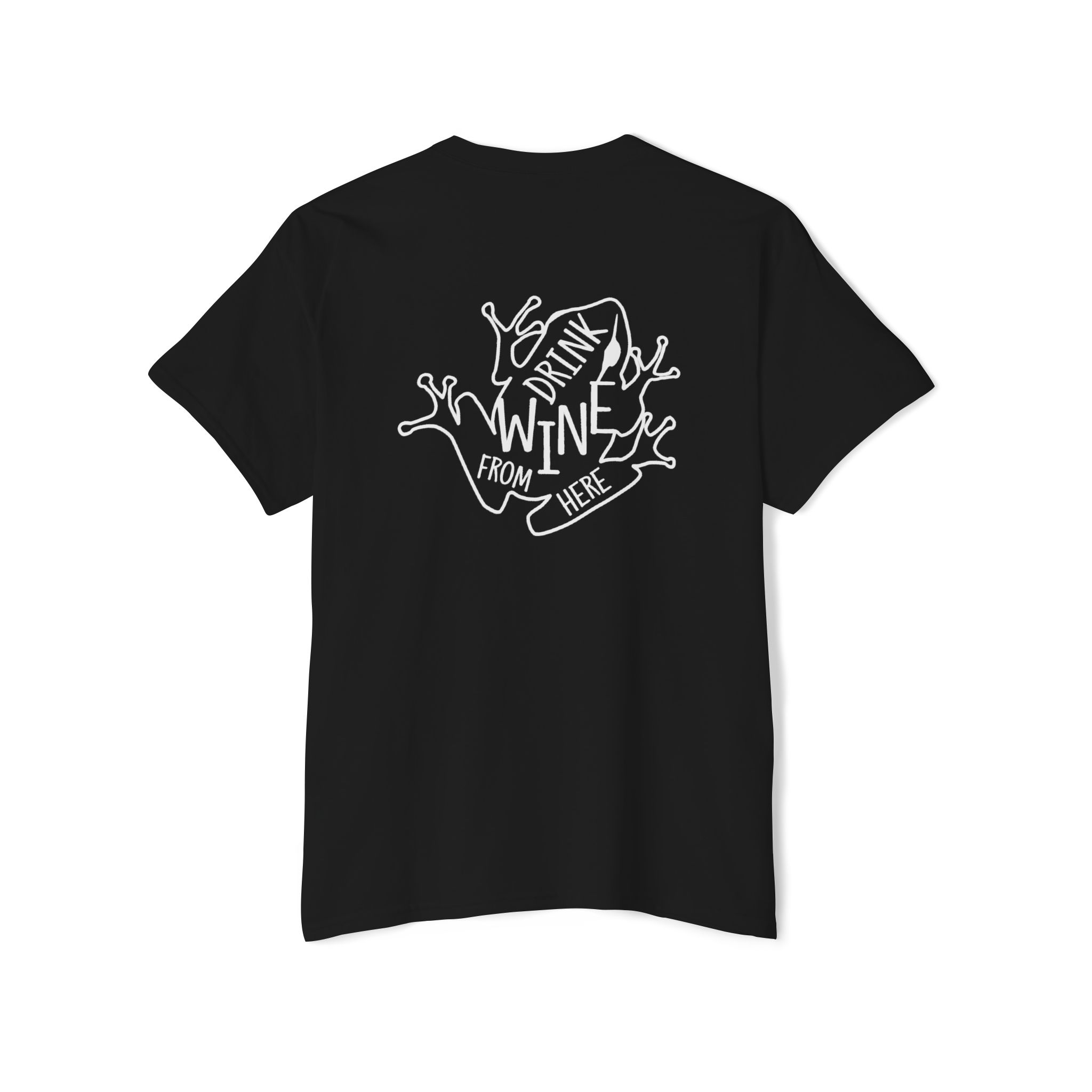 Pocket Tee — Drink Wine from Chorus Frog Winery in All White - Image 10