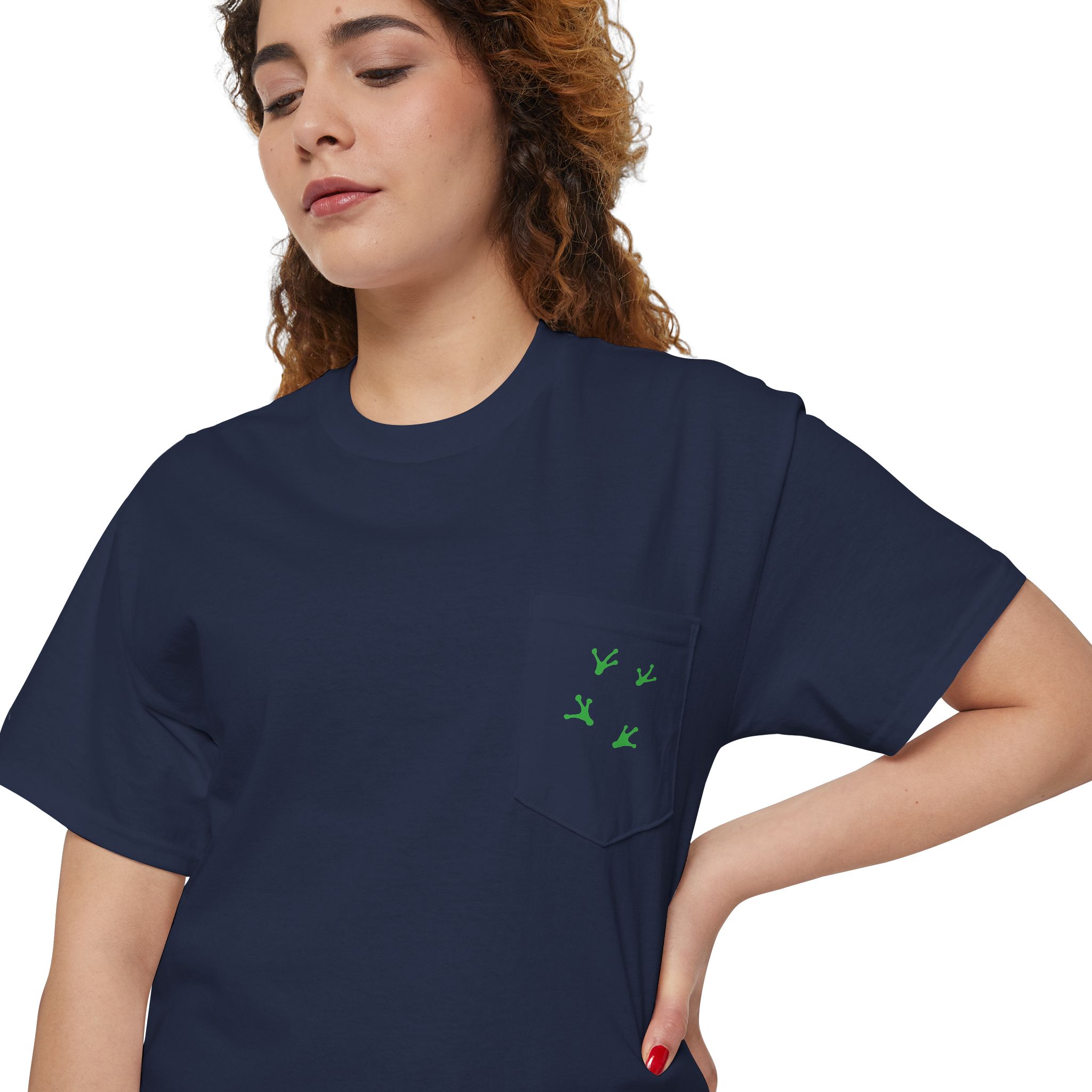 Pocket Tee — 'Drink Wine From Here' Chorus Frog Winery Graphic T‑Shirt - Image 10
