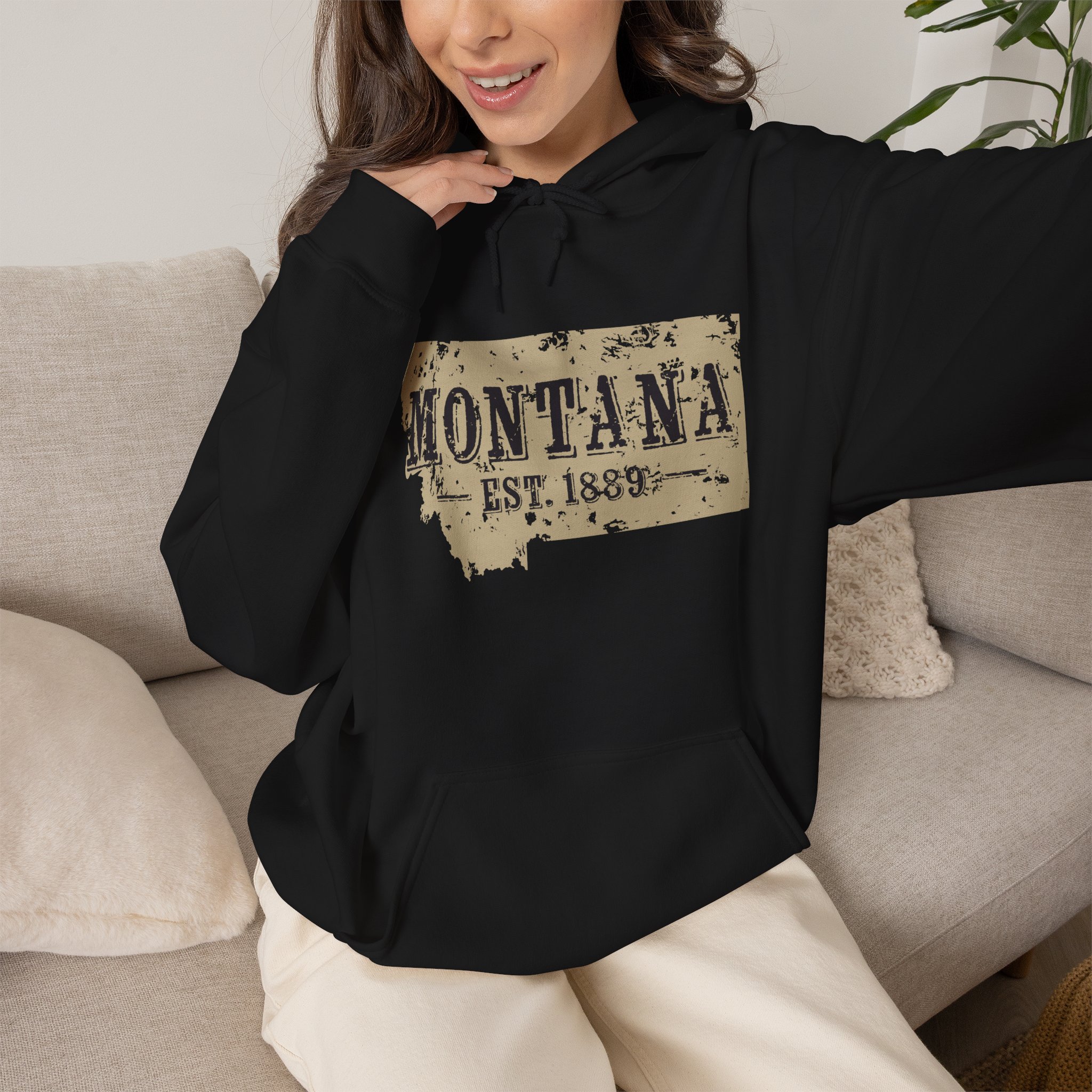 Montana Est. 1889 Hoodie – Vintage State Map Pullover - Image 20