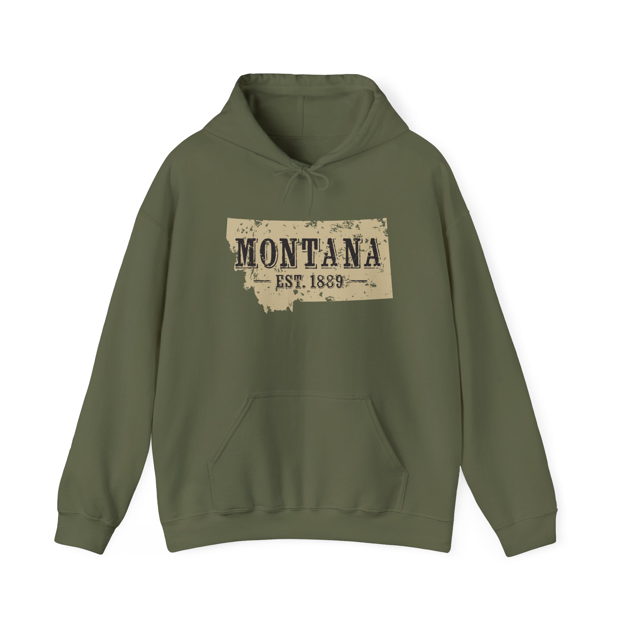 Montana Est. 1889 Hoodie – Vintage State Map Pullover - Image 27