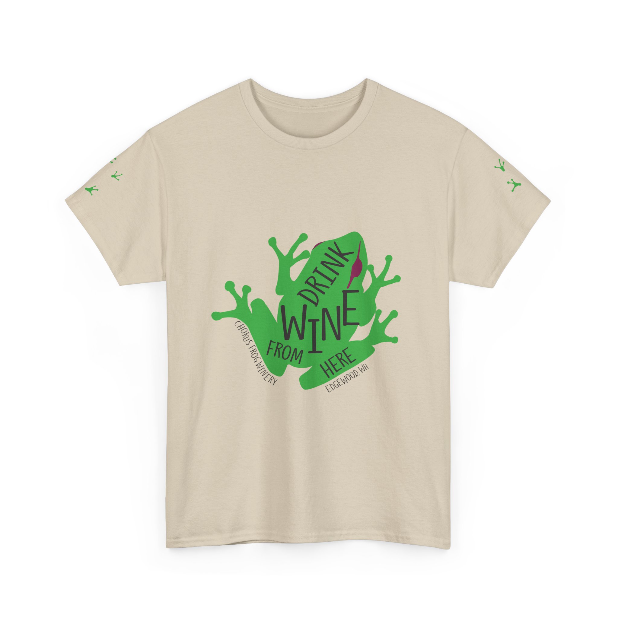 Drink Wine From Here T-Shirt | Vine Splash Graphic Tee - Image 10