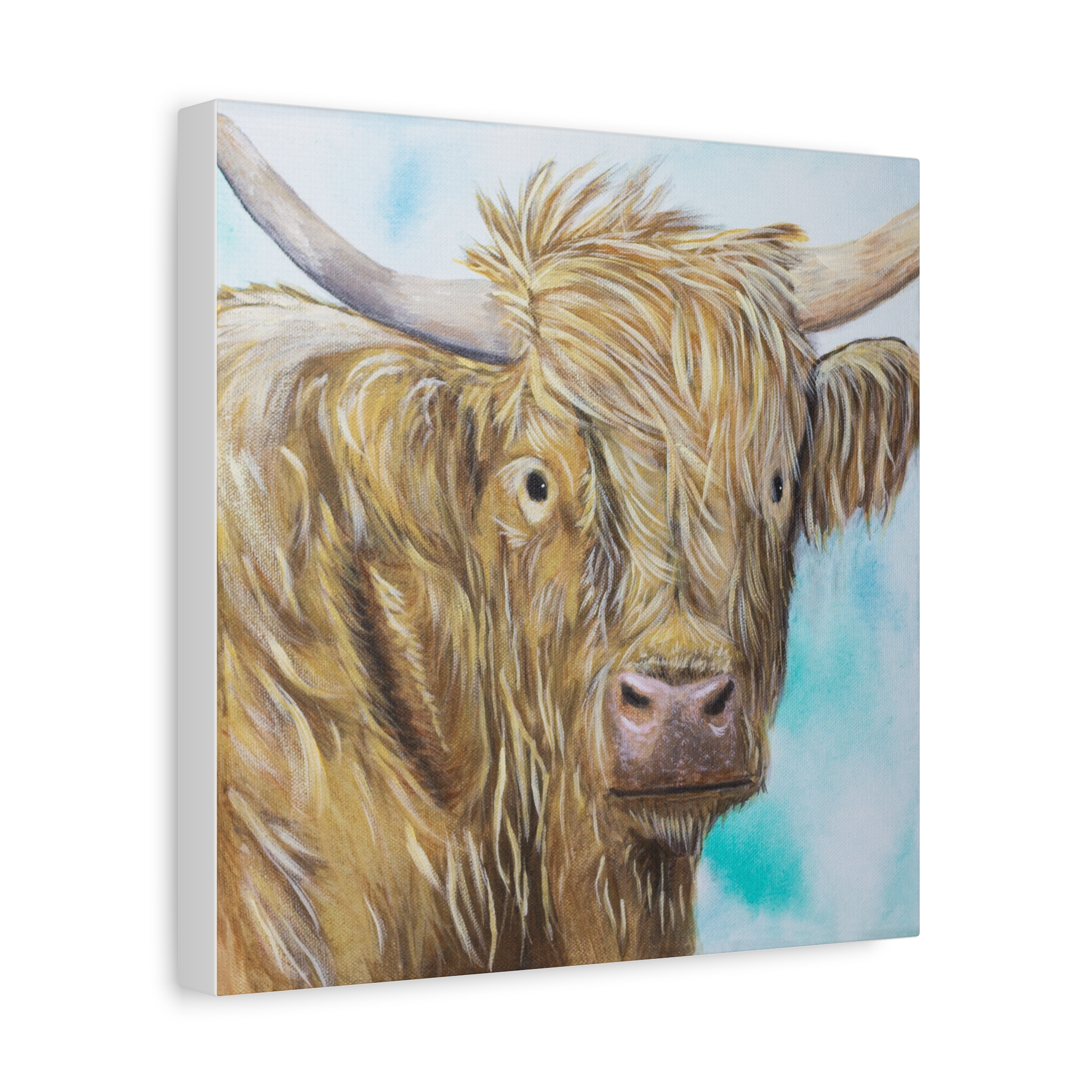Highland Cow Canvas Print — Rustic Farmhouse Animal Wall Art - Image 3