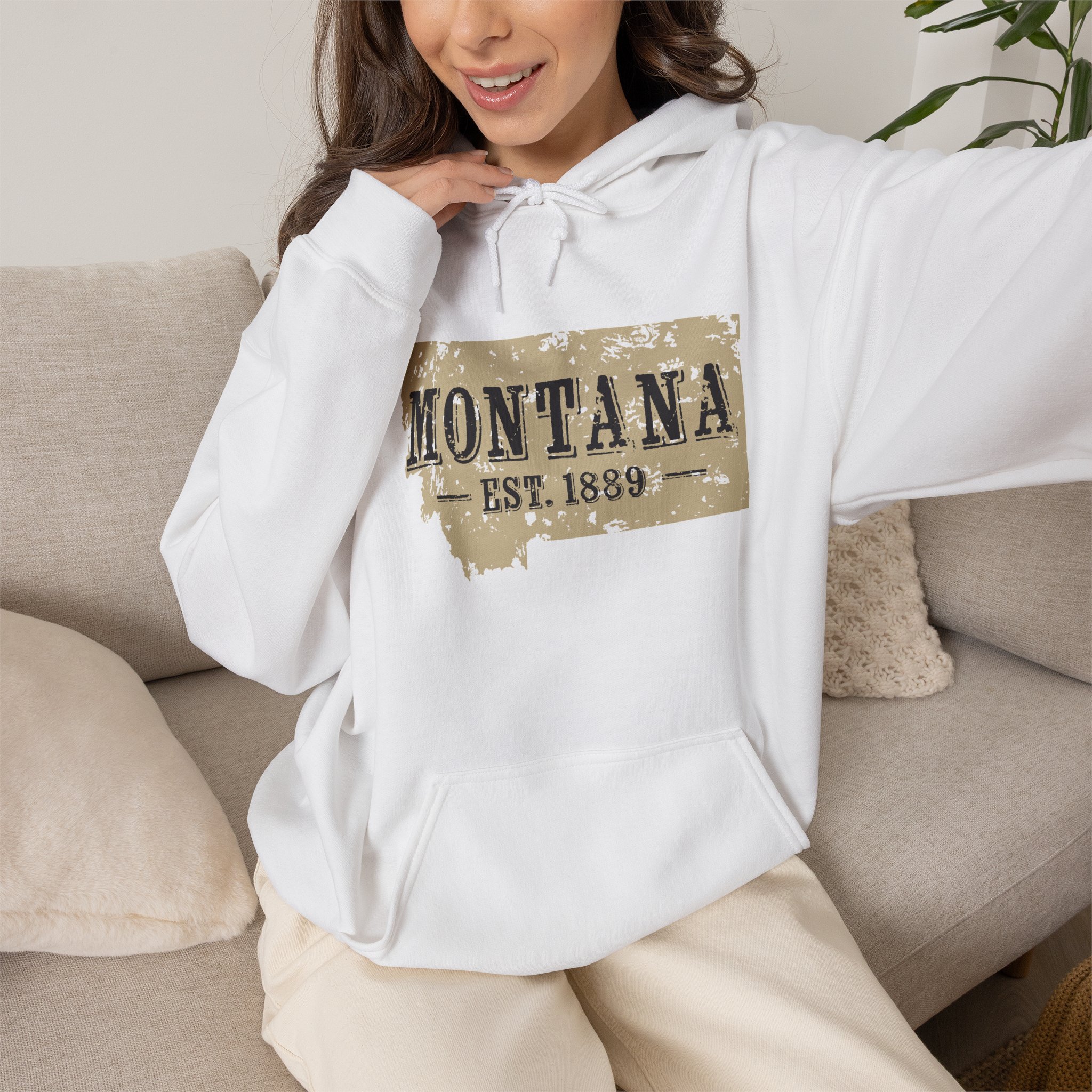 Montana Est. 1889 Hoodie – Vintage State Map Pullover - Image 7
