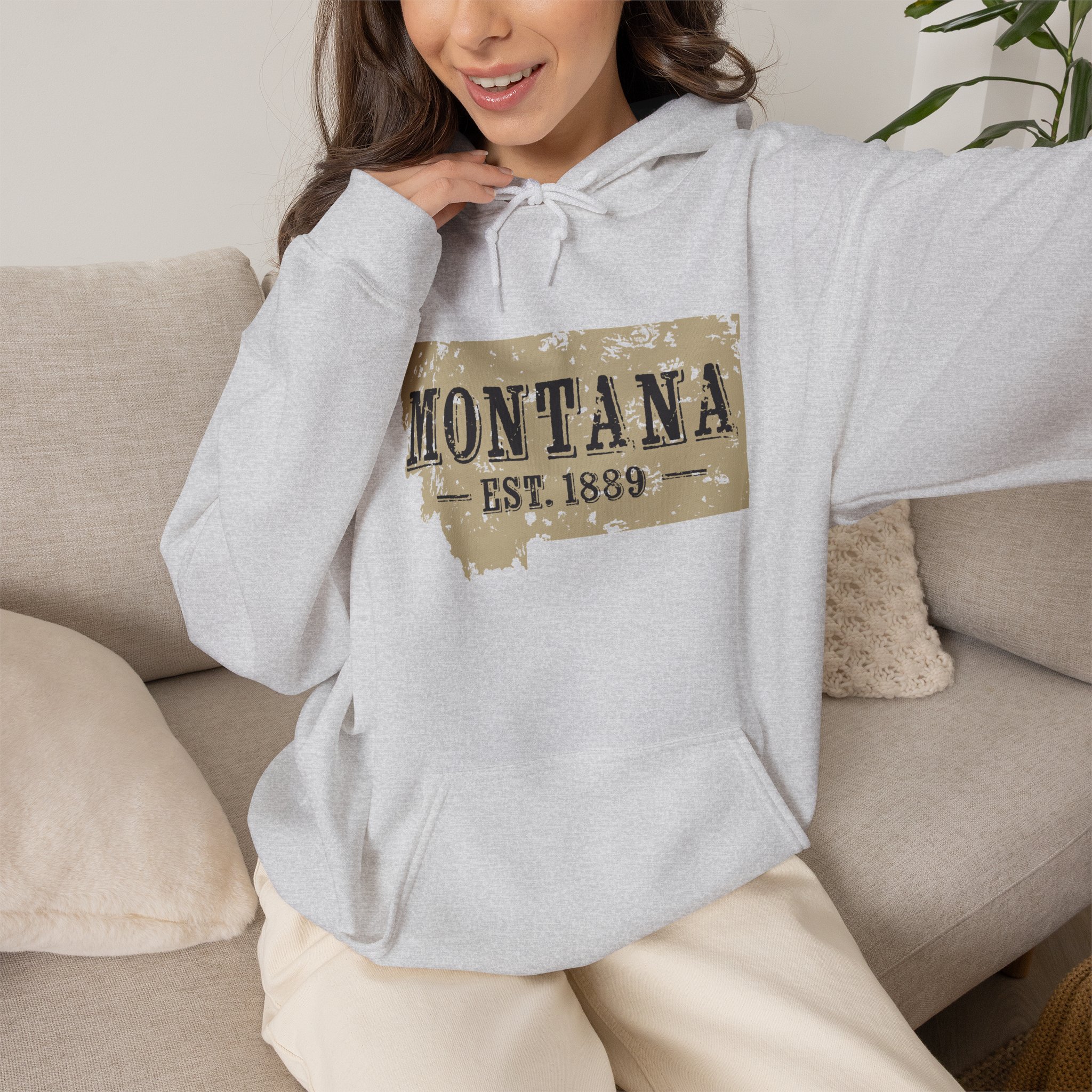 Montana Est. 1889 Hoodie – Vintage State Map Pullover - Image 38