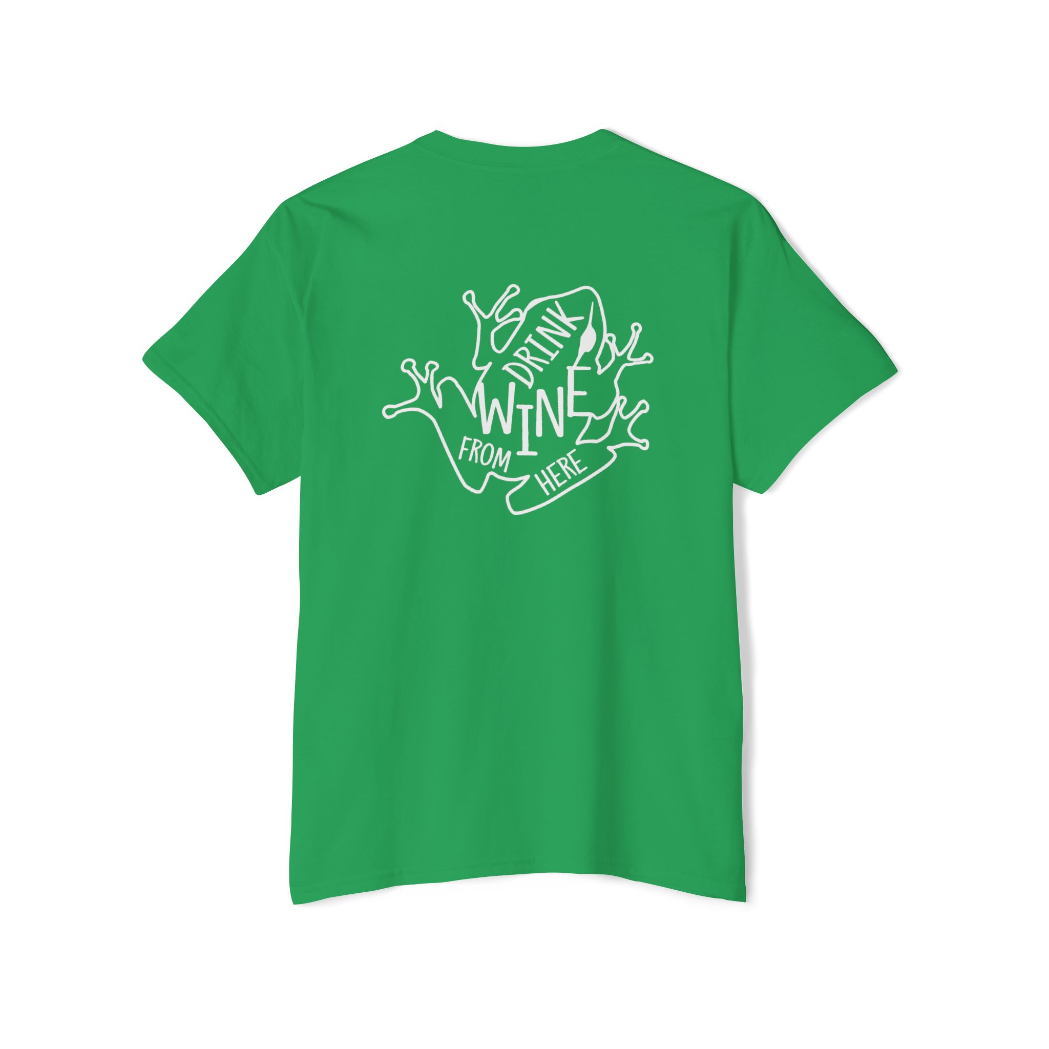 Pocket Tee — Drink Wine from Chorus Frog Winery in All White - Image 4