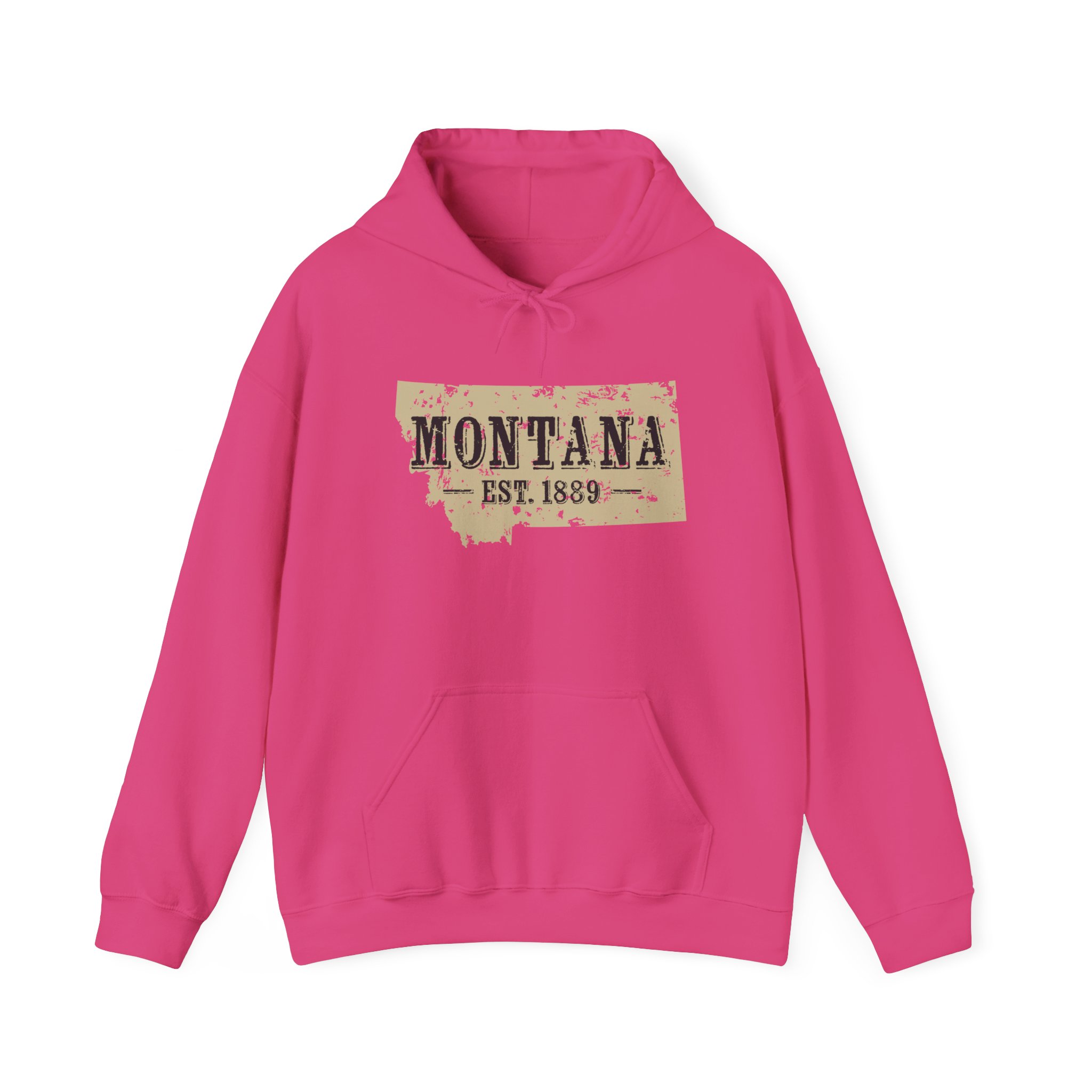 Montana Est. 1889 Hoodie – Vintage State Map Pullover - Image 9