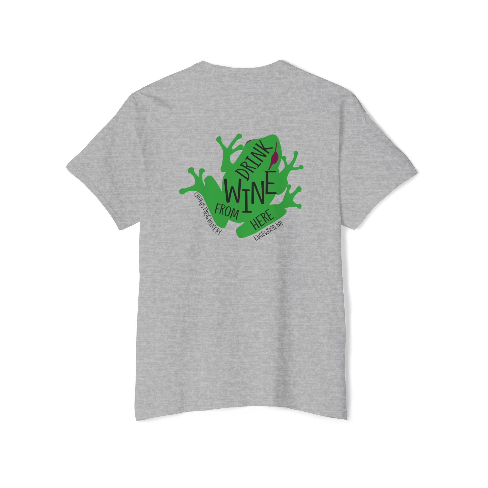 Pocket Tee — 'Drink Wine From Here' Chorus Frog Winery Graphic T‑Shirt - Image 12