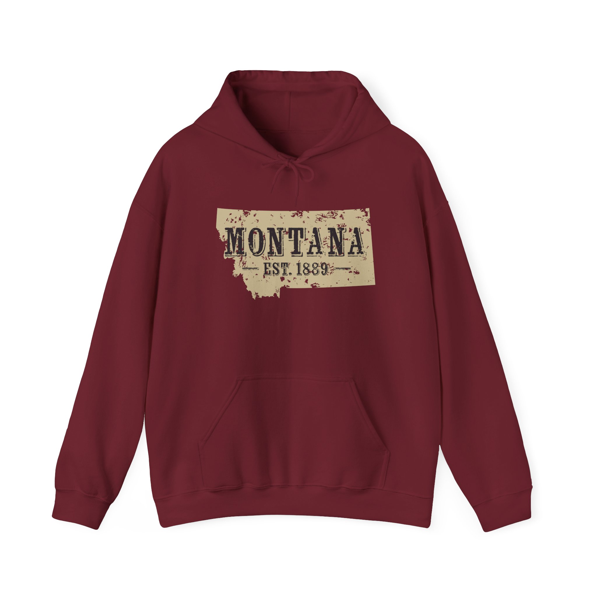 Montana Est. 1889 Hoodie – Vintage State Map Pullover - Image 15