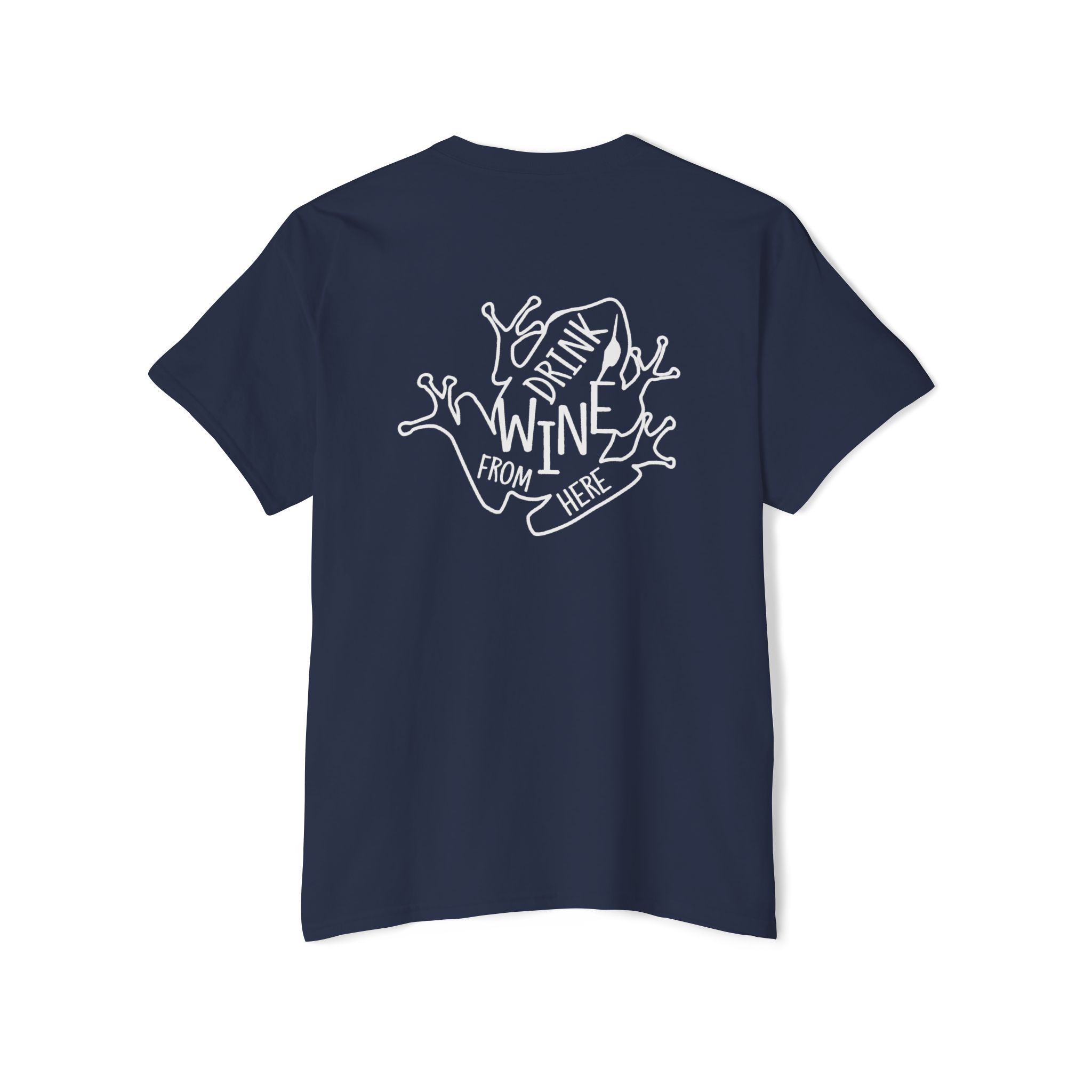 Pocket Tee — Drink Wine from Chorus Frog Winery in All White - Image 8