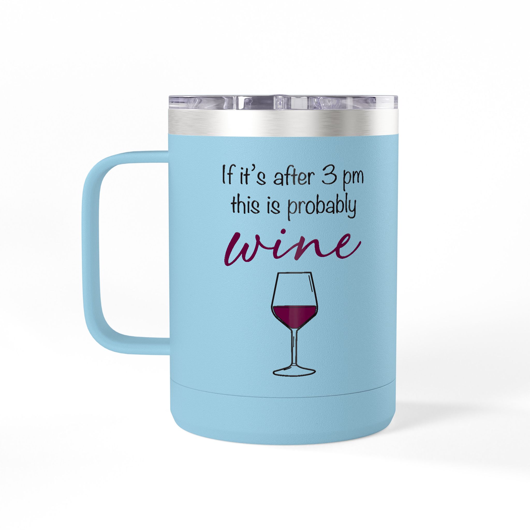 "If iIt's After 3 pm This is Probably Wine" 15oz Travel Mug Tumbler with Chorus Frog Winery Logo – Insulated Coffee & Tea Cup - Image 19