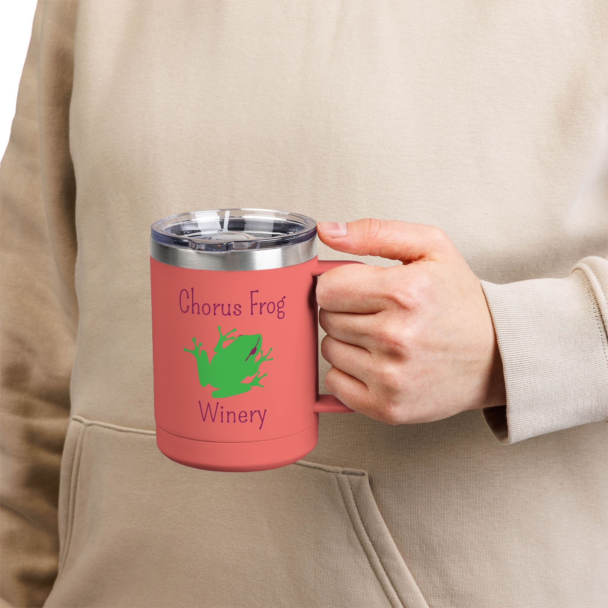 "If iIt's After 3 pm This is Probably Wine" 15oz Travel Mug Tumbler with Chorus Frog Winery Logo – Insulated Coffee & Tea Cup - Image 8