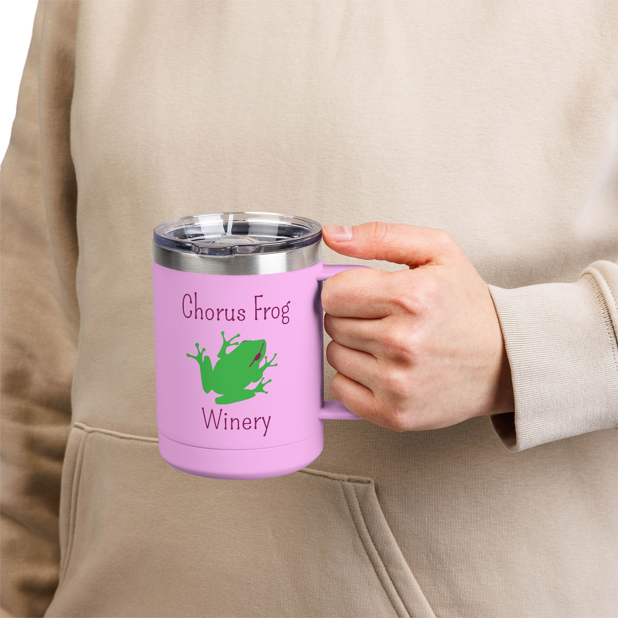 "If iIt's After 3 pm This is Probably Wine" 15oz Travel Mug Tumbler with Chorus Frog Winery Logo – Insulated Coffee & Tea Cup - Image 28