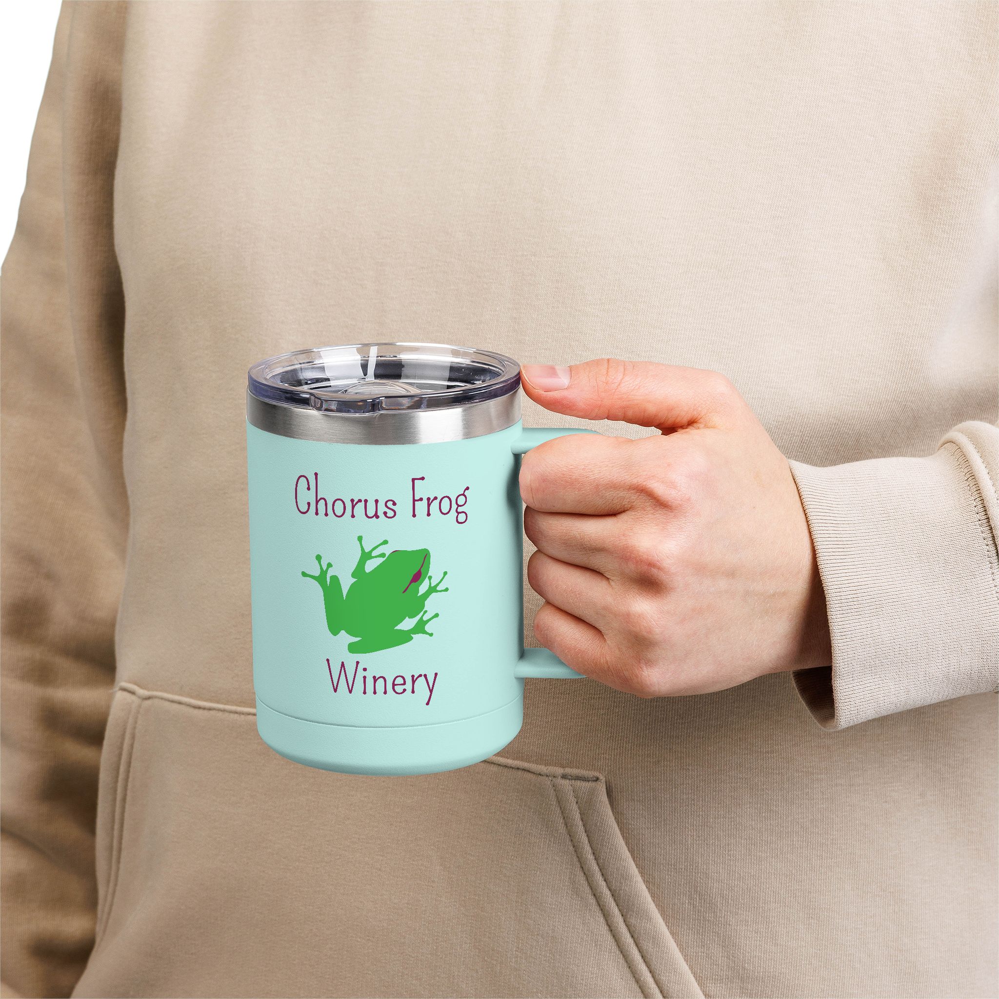 "If iIt's After 3 pm This is Probably Wine" 15oz Travel Mug Tumbler with Chorus Frog Winery Logo – Insulated Coffee & Tea Cup - Image 24