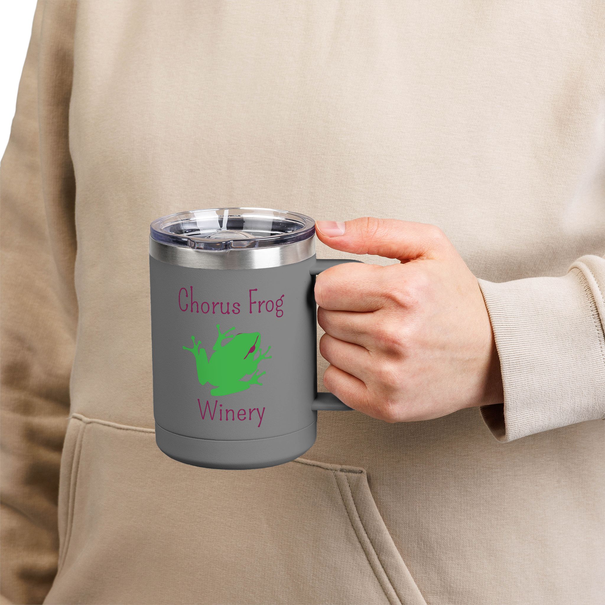 "If iIt's After 3 pm This is Probably Wine" 15oz Travel Mug Tumbler with Chorus Frog Winery Logo – Insulated Coffee & Tea Cup - Image 16