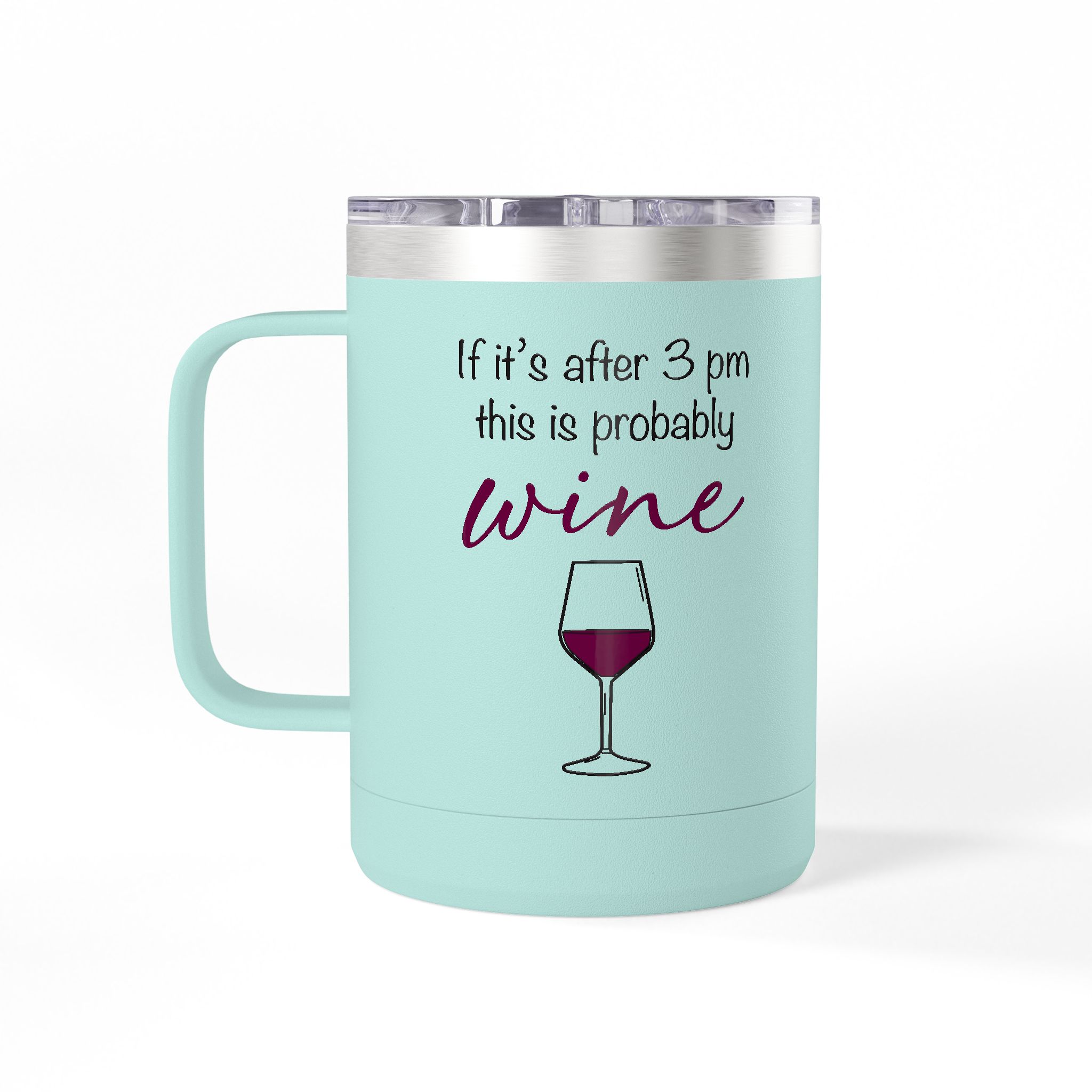 "If iIt's After 3 pm This is Probably Wine" 15oz Travel Mug Tumbler with Chorus Frog Winery Logo – Insulated Coffee & Tea Cup - Image 23