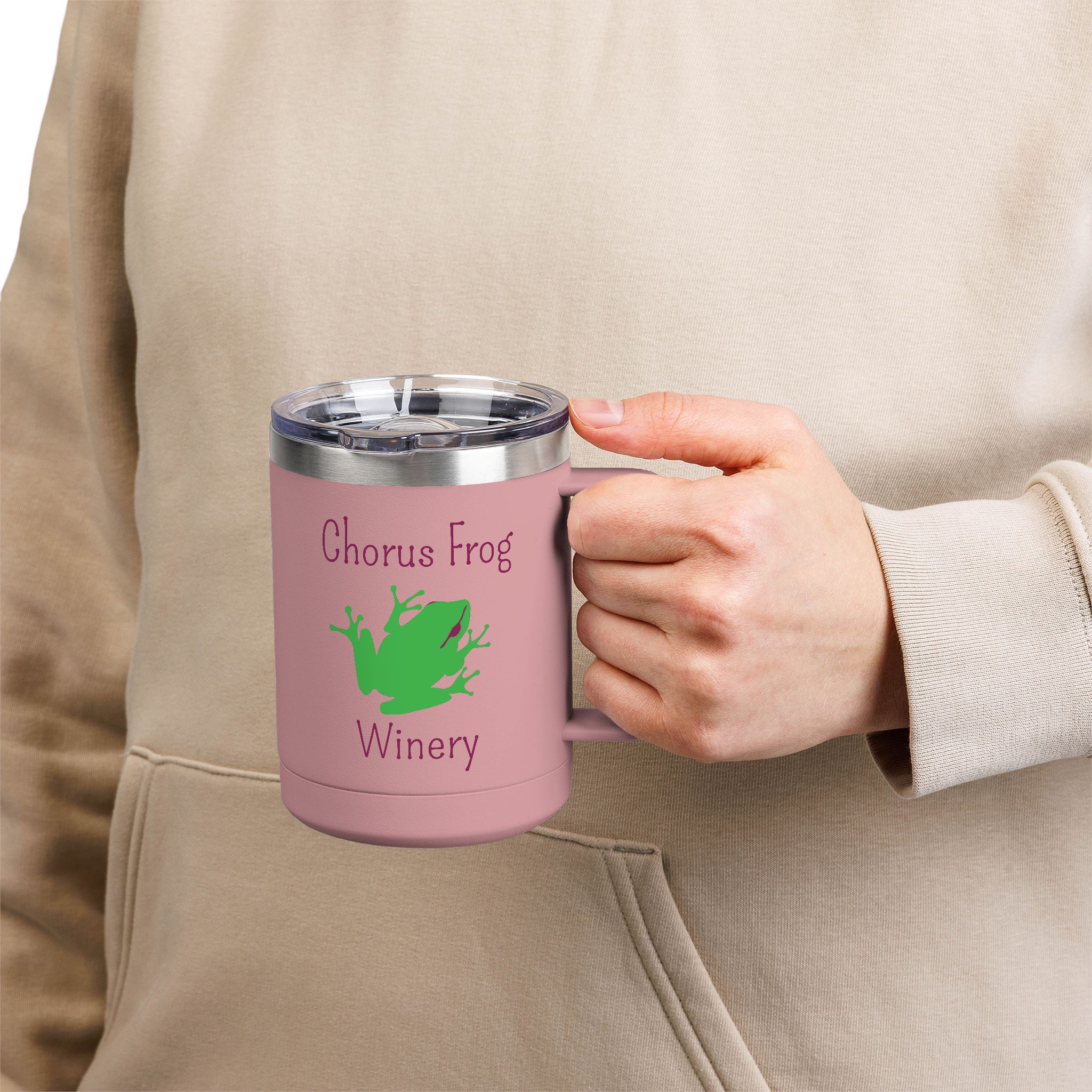 "If iIt's After 3 pm This is Probably Wine" 15oz Travel Mug Tumbler with Chorus Frog Winery Logo – Insulated Coffee & Tea Cup - Image 32