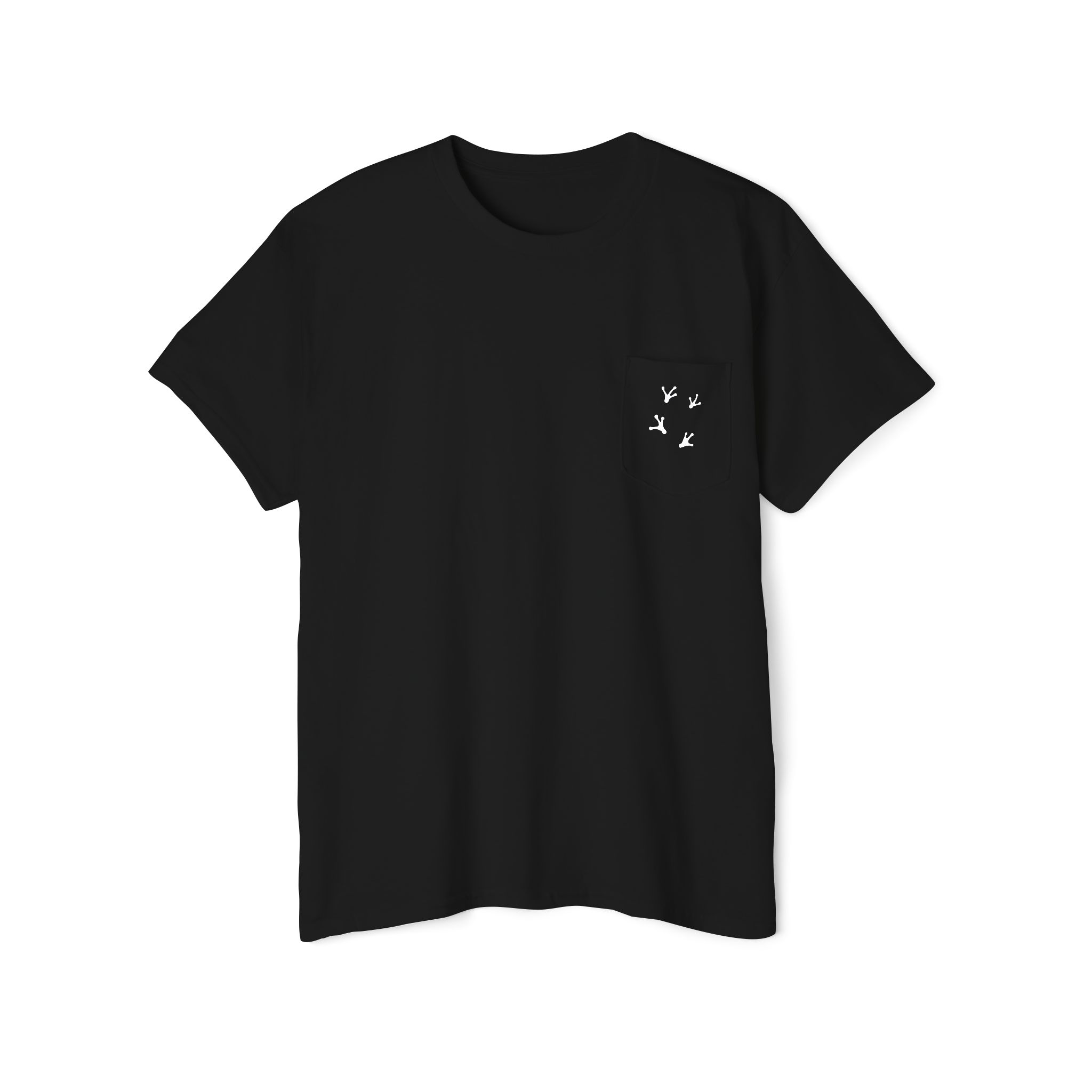 Pocket Tee — Drink Wine from Chorus Frog Winery in All White