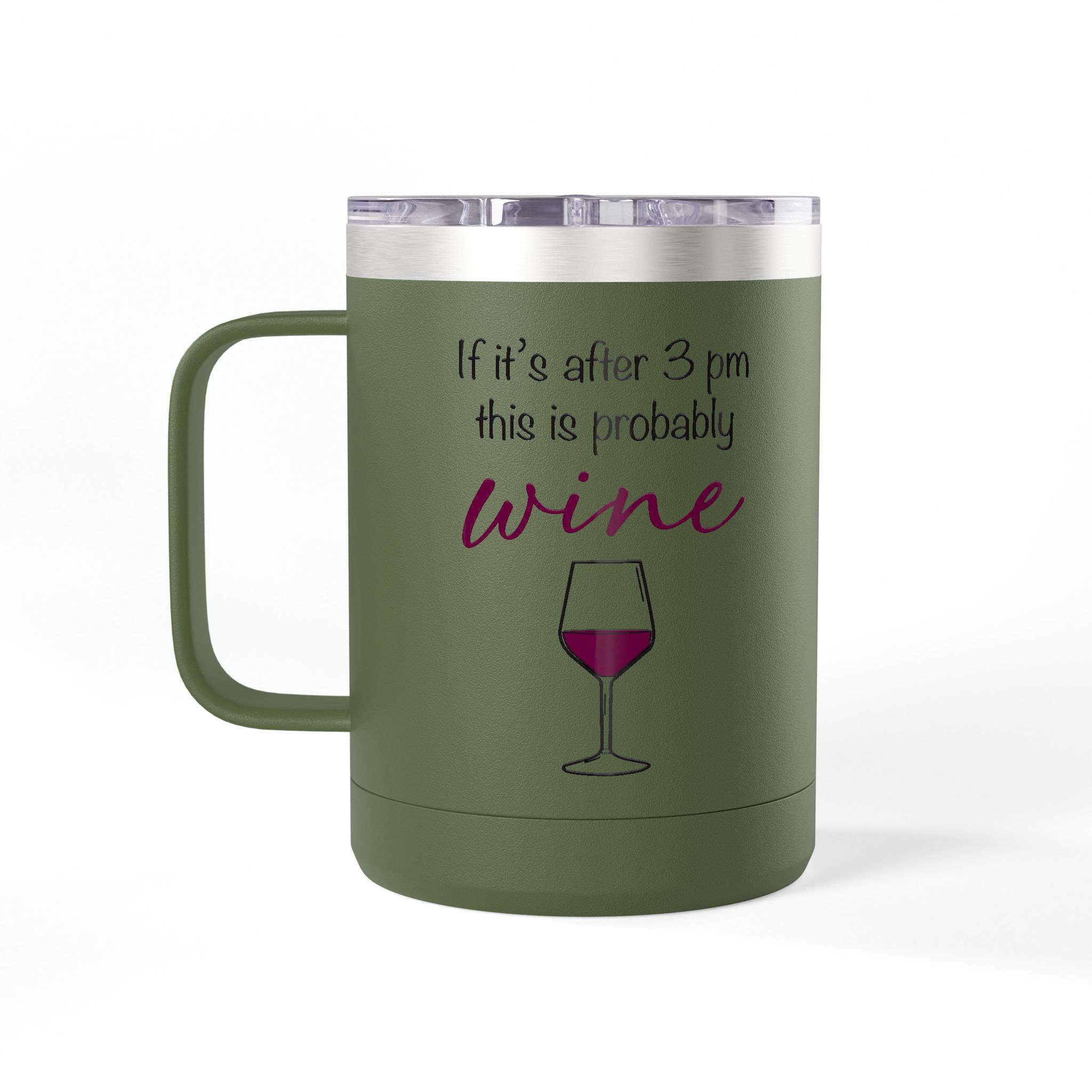 "If iIt's After 3 pm This is Probably Wine" 15oz Travel Mug Tumbler with Chorus Frog Winery Logo – Insulated Coffee & Tea Cup - Image 11