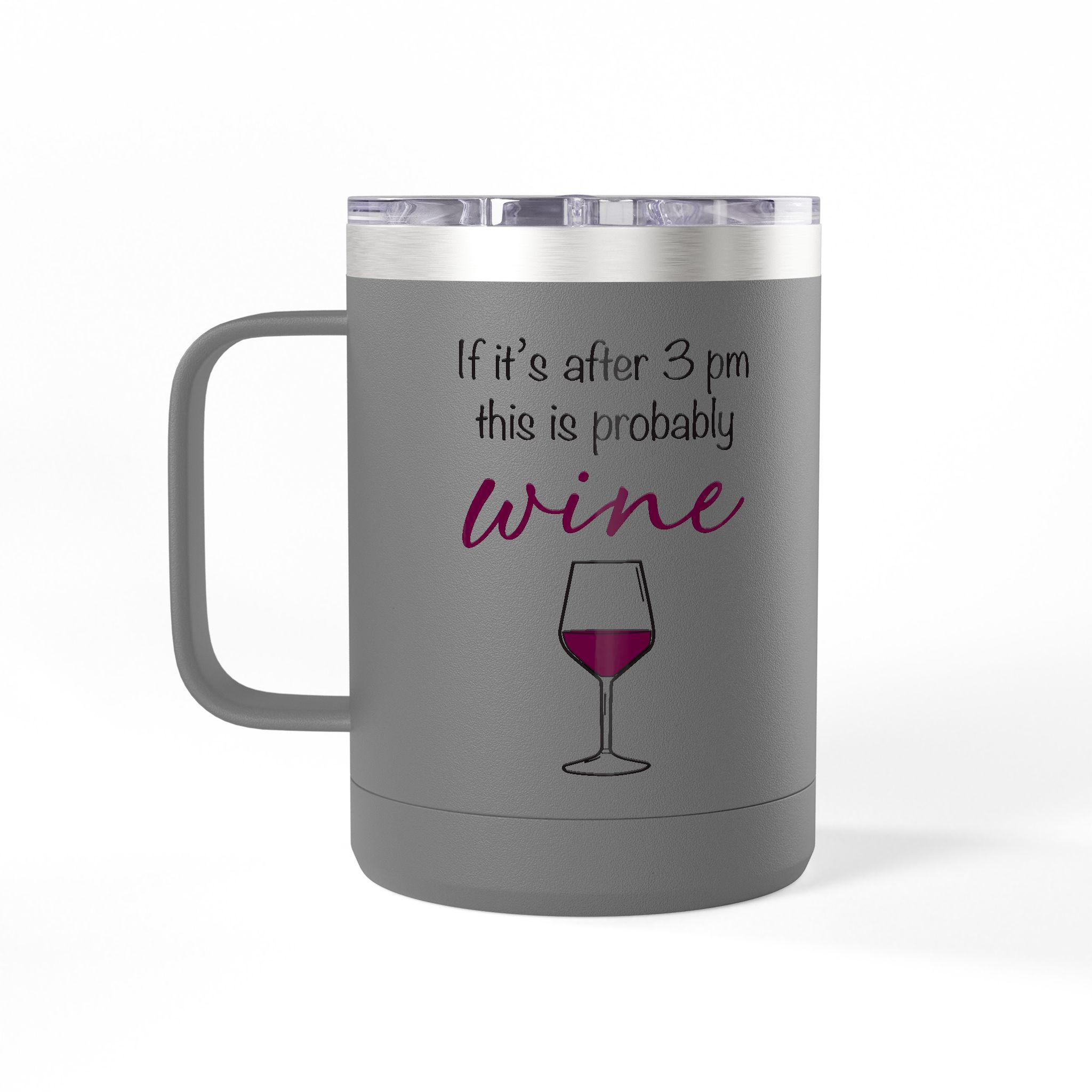 "If iIt's After 3 pm This is Probably Wine" 15oz Travel Mug Tumbler with Chorus Frog Winery Logo – Insulated Coffee & Tea Cup - Image 15