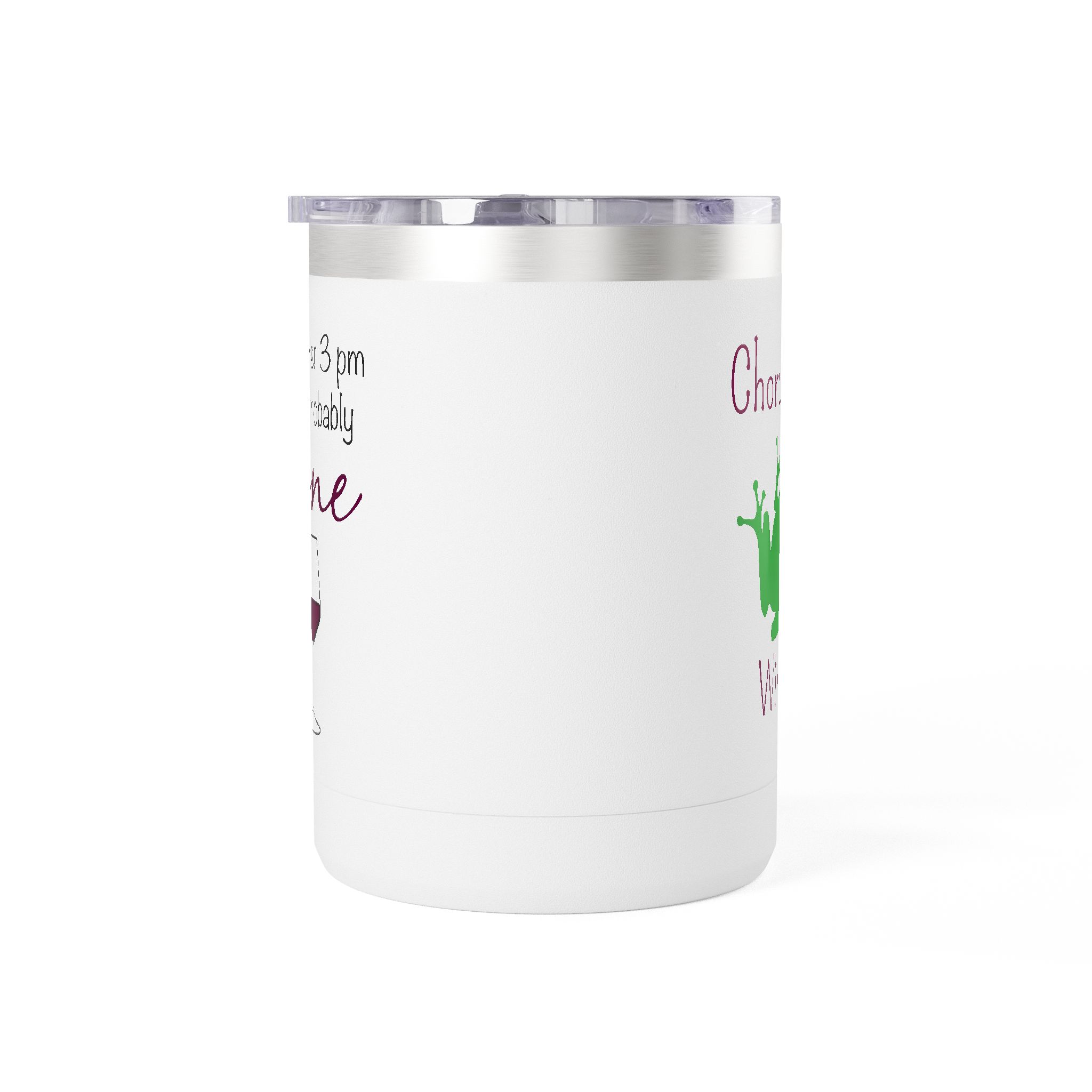 "If iIt's After 3 pm This is Probably Wine" 15oz Travel Mug Tumbler with Chorus Frog Winery Logo – Insulated Coffee & Tea Cup