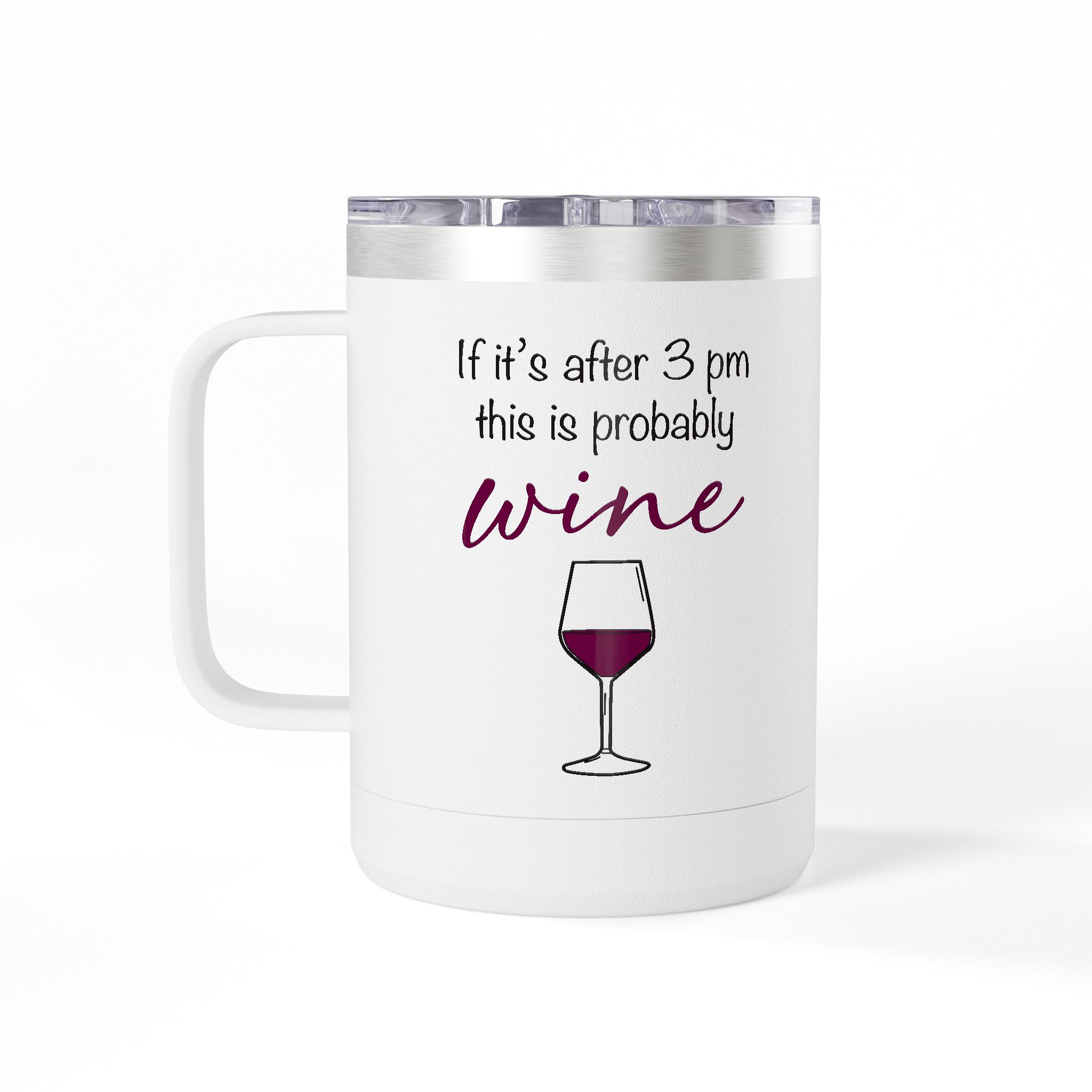 "If iIt's After 3 pm This is Probably Wine" 15oz Travel Mug Tumbler with Chorus Frog Winery Logo – Insulated Coffee & Tea Cup - Image 3