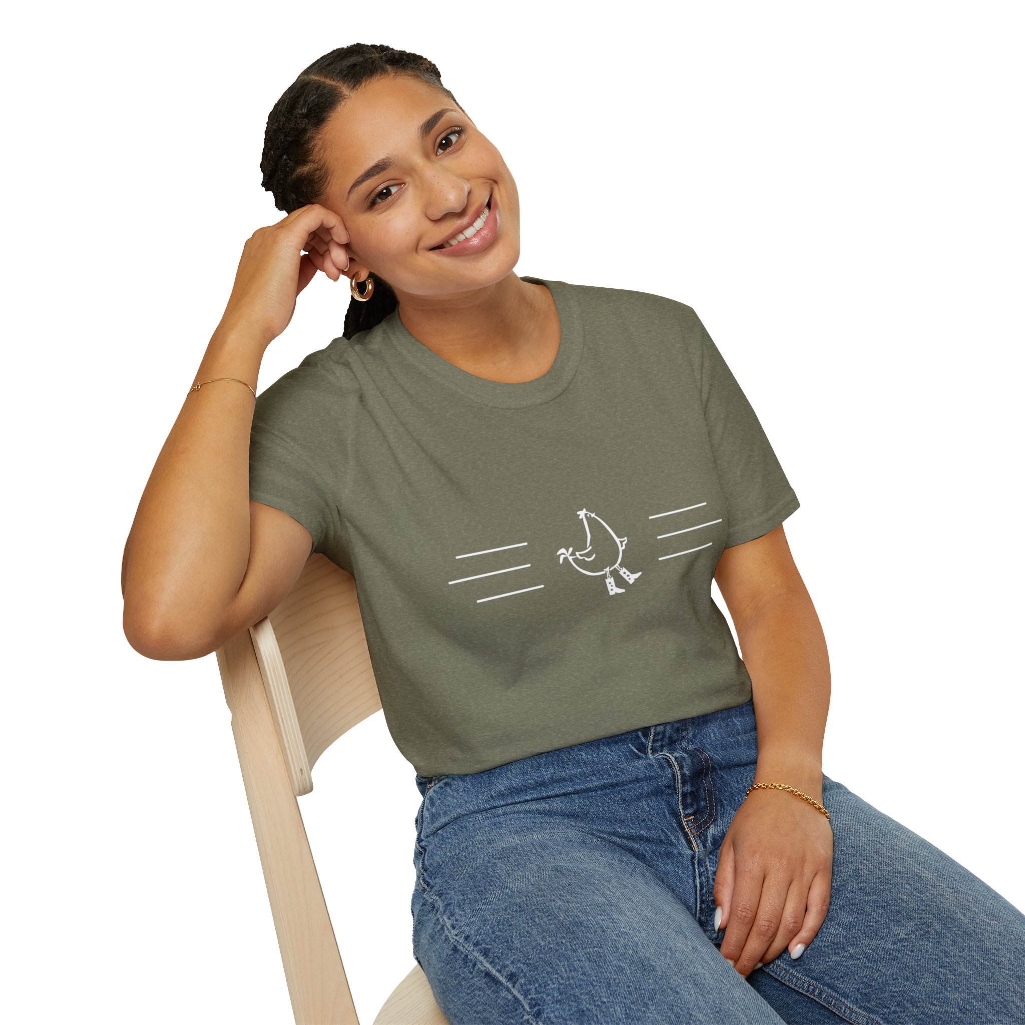 Dancing Chicken T-Shirt | Cowboy Chicken Dance Graphic Shirt - Image 15