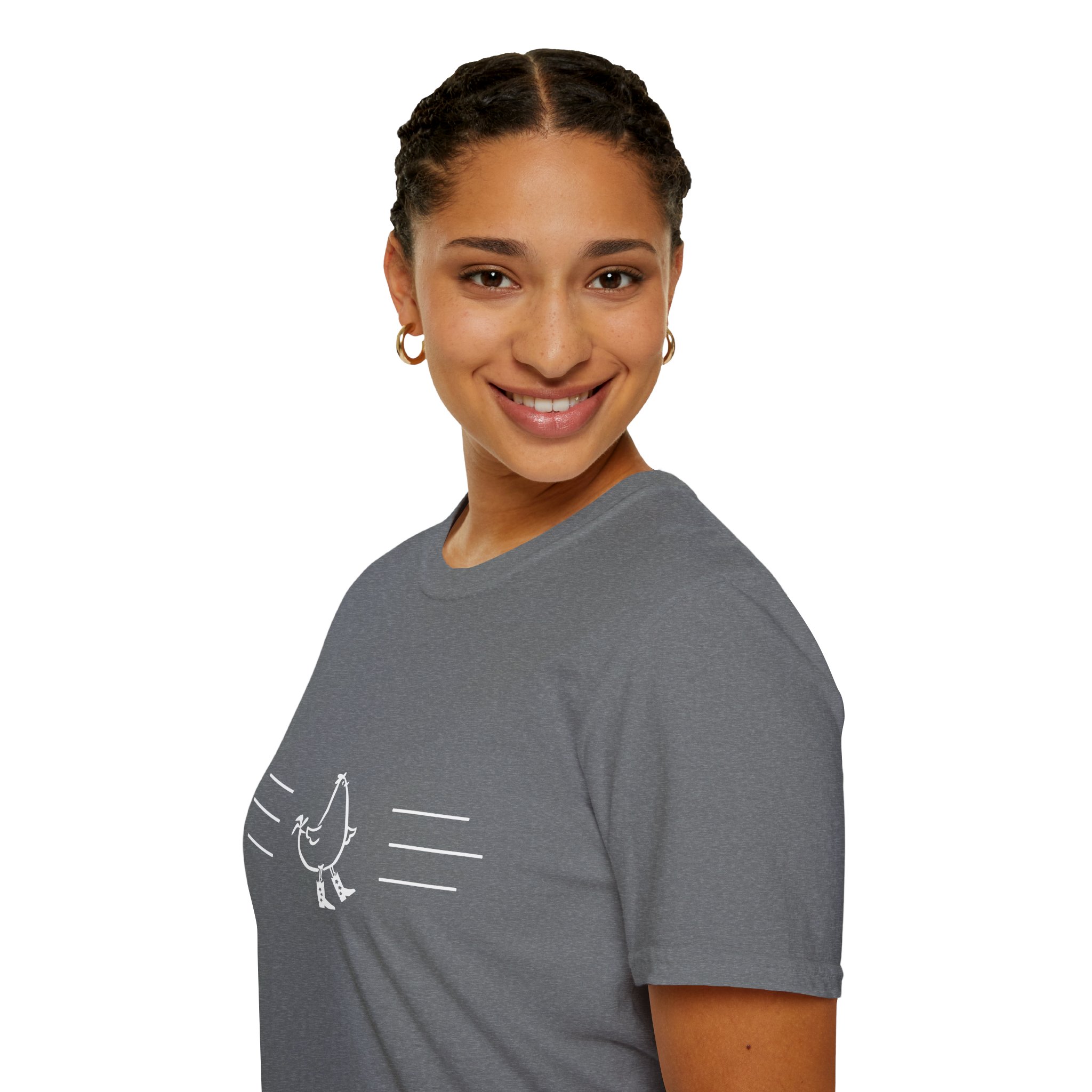 Dancing Chicken T-Shirt | Cowboy Chicken Dance Graphic Shirt - Image 25