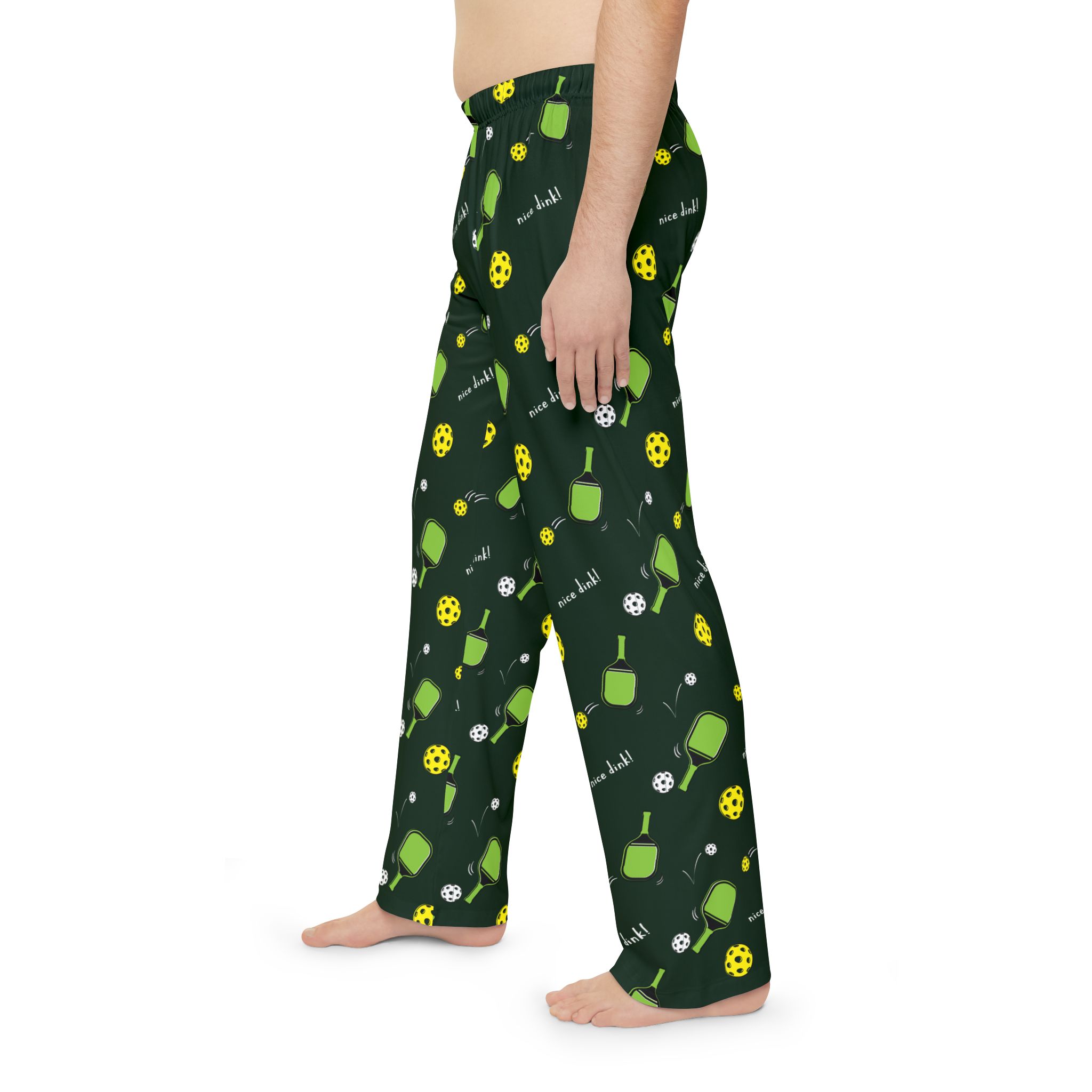 Men’s Pickleball Paddle Pattern Pajama Pants - Image 6